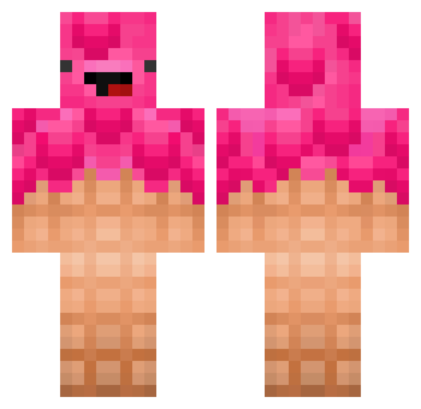 Android Minecraft skin, front and back view
