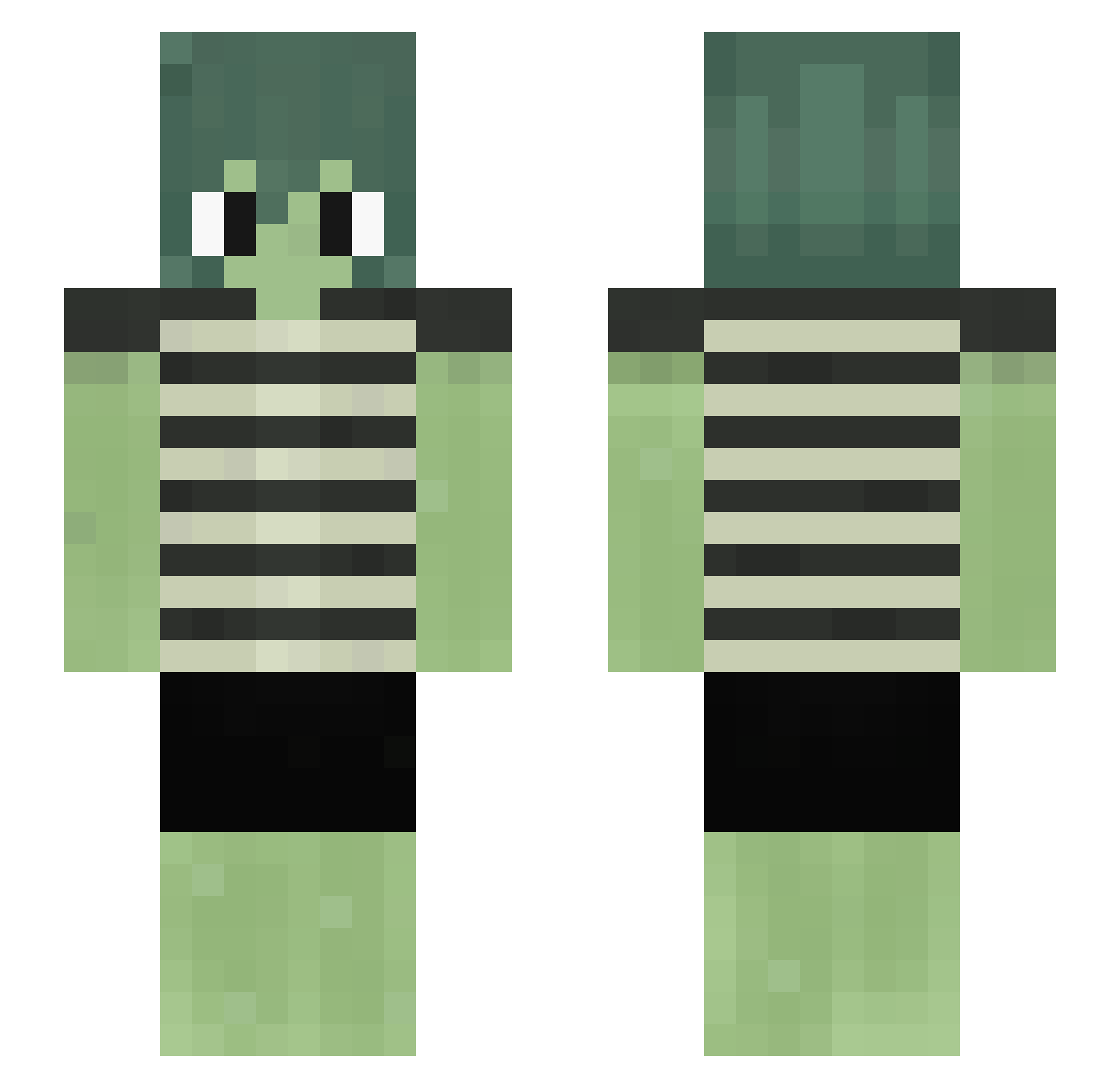 aqqqwwa Minecraft skin, front and back view