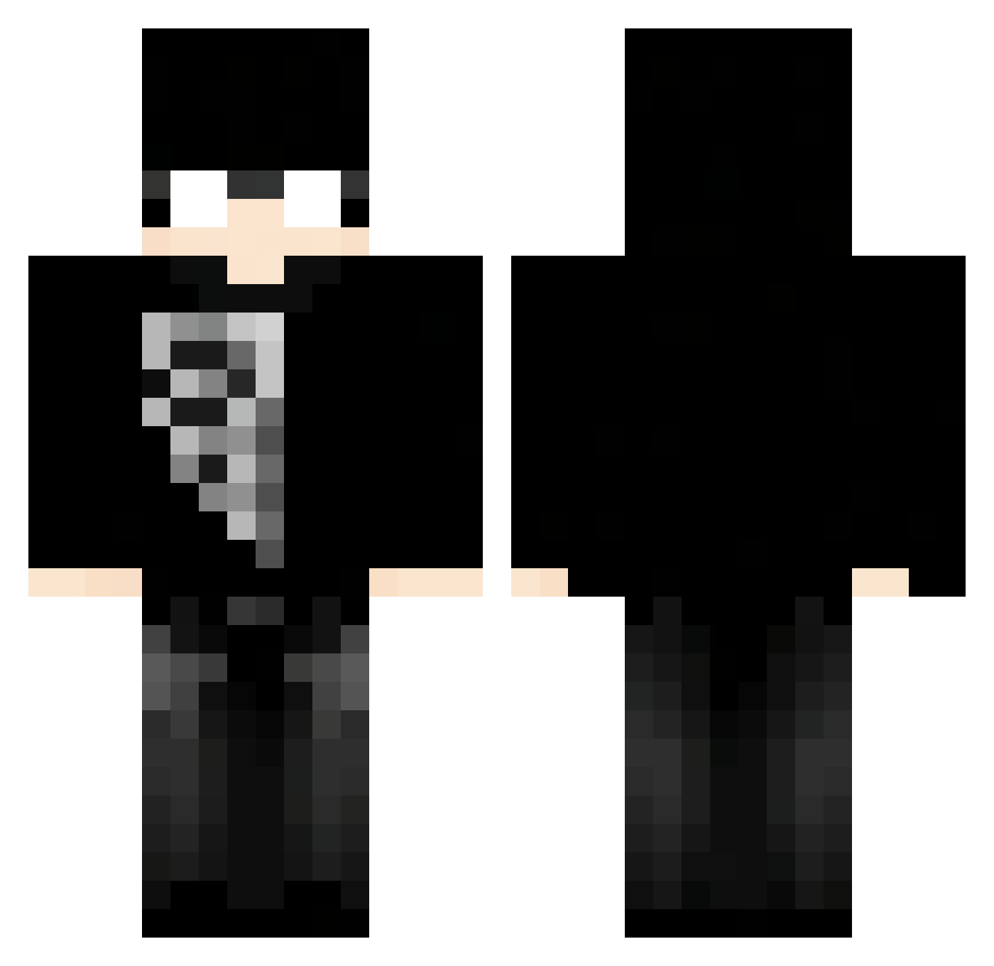 StyxPVP Minecraft skin, front and back view