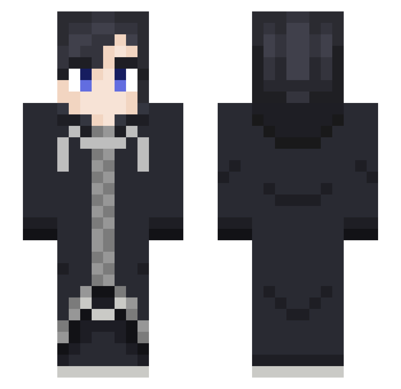 LimeWH Minecraft skin, front and back view