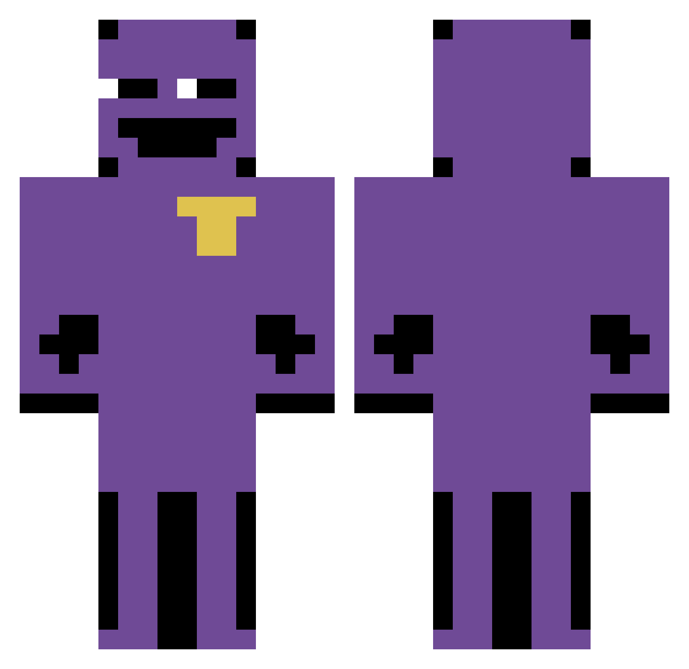 Pokimxne_ Minecraft skin, front and back view