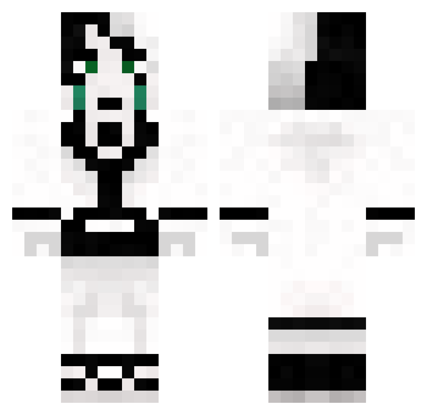 Yoruichi Minecraft skin, front and back view