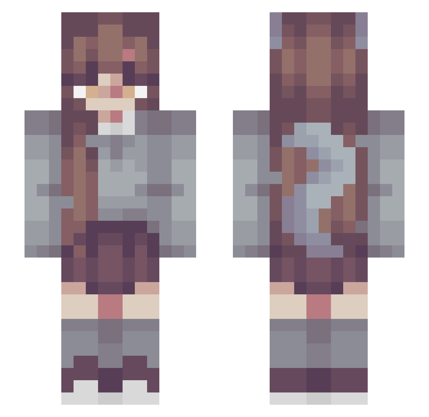 Rollerboss42 Minecraft skin, front and back view