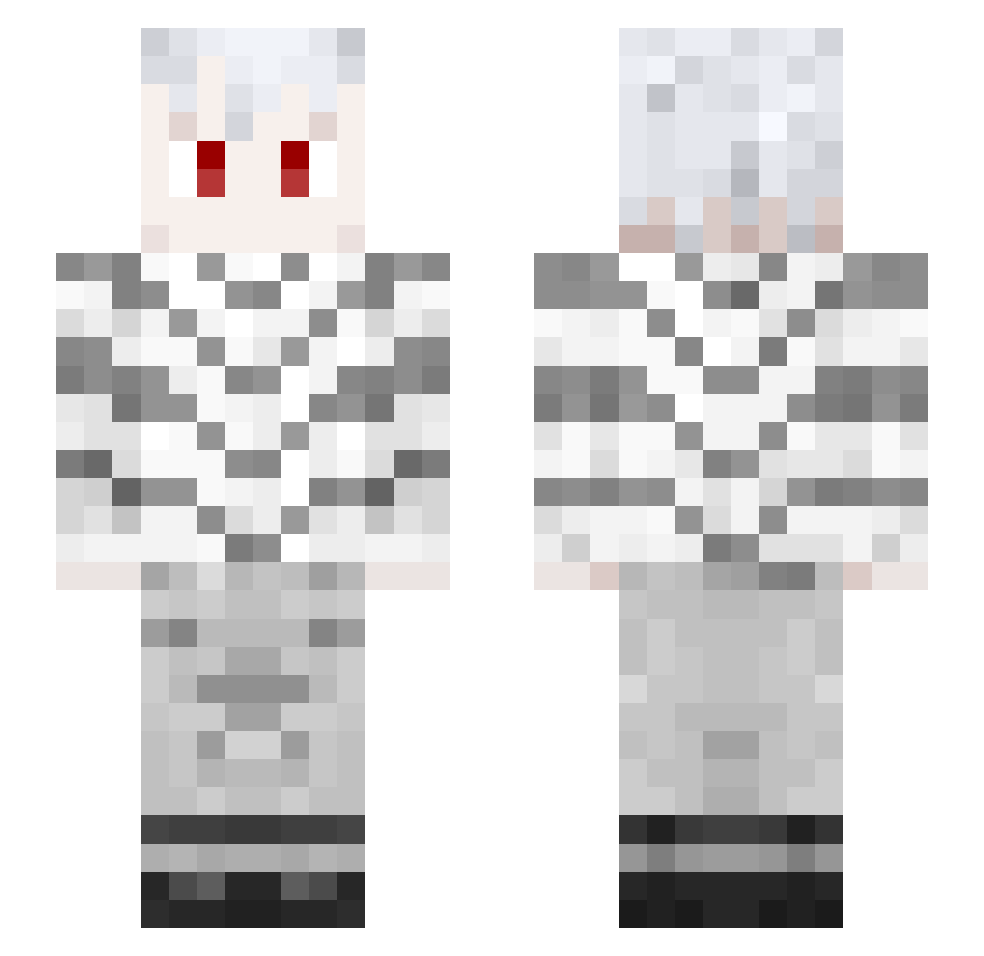 Bai_YeCai Minecraft skin, front and back view