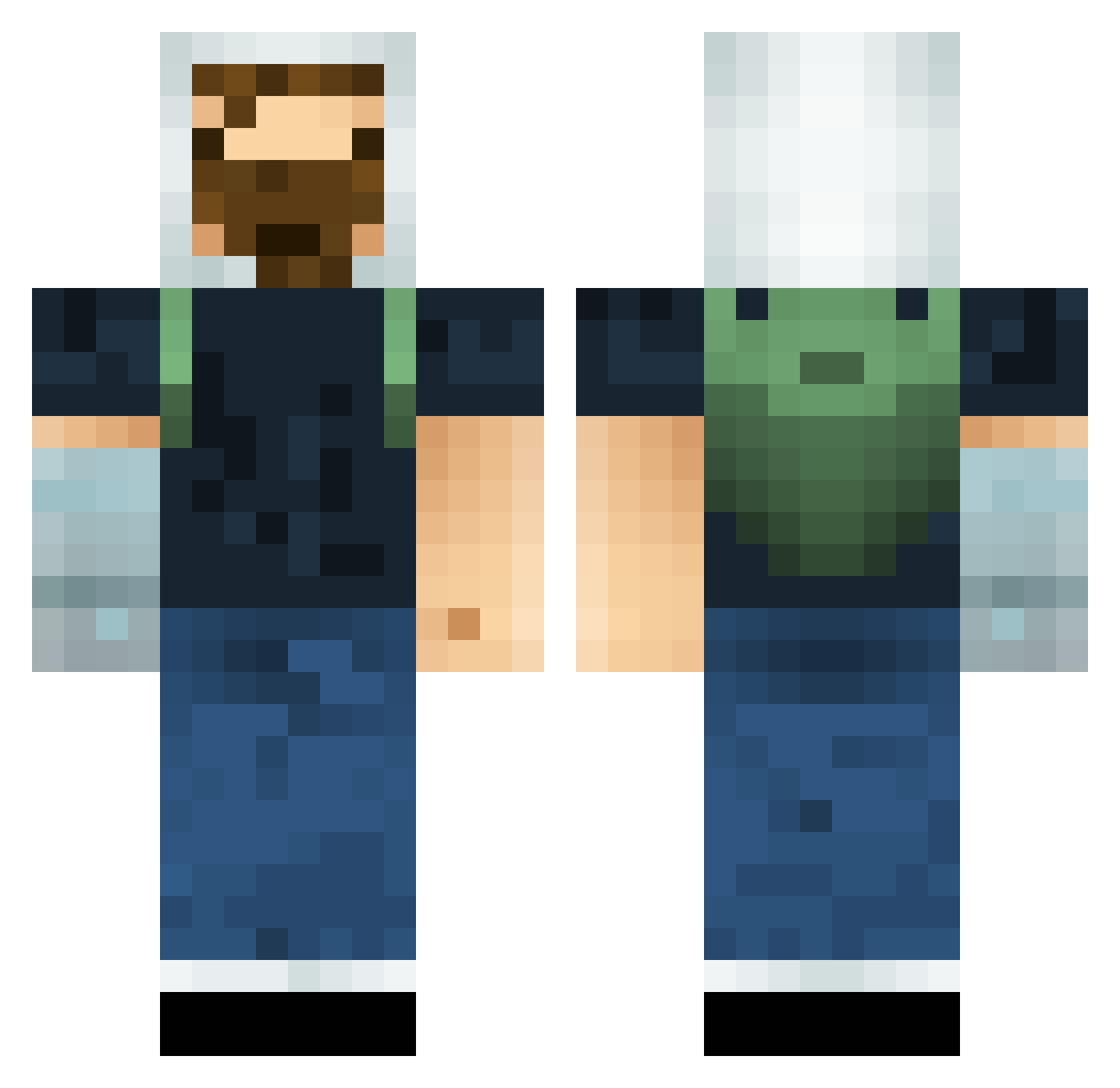 Ljolek Minecraft skin, front and back view