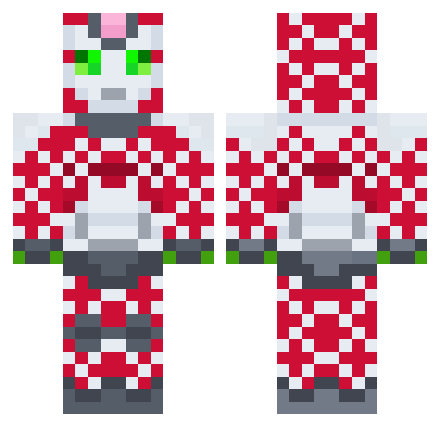 Beriorn Minecraft skin, front and back view
