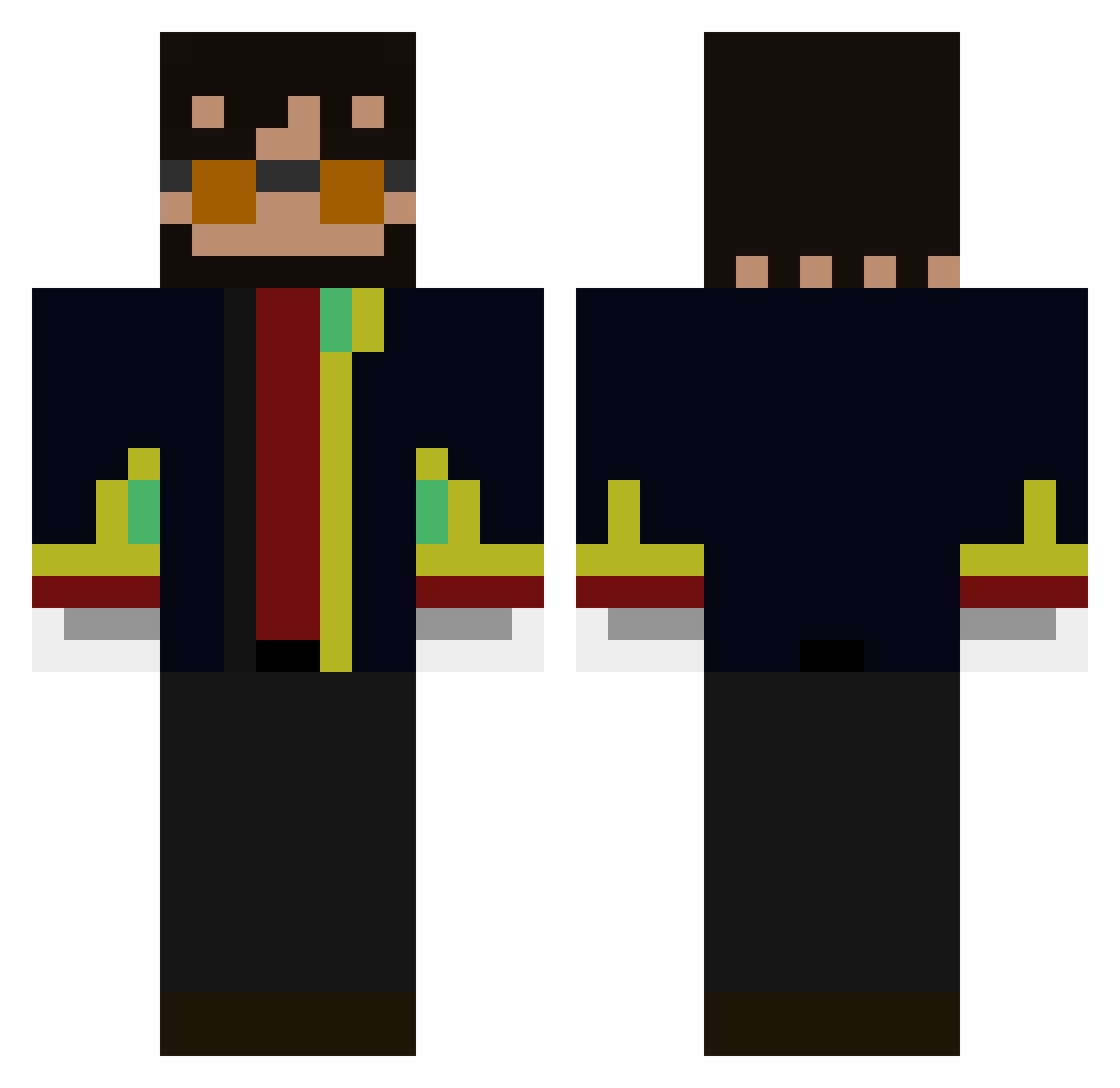 Aramenbowl Minecraft skin, front and back view