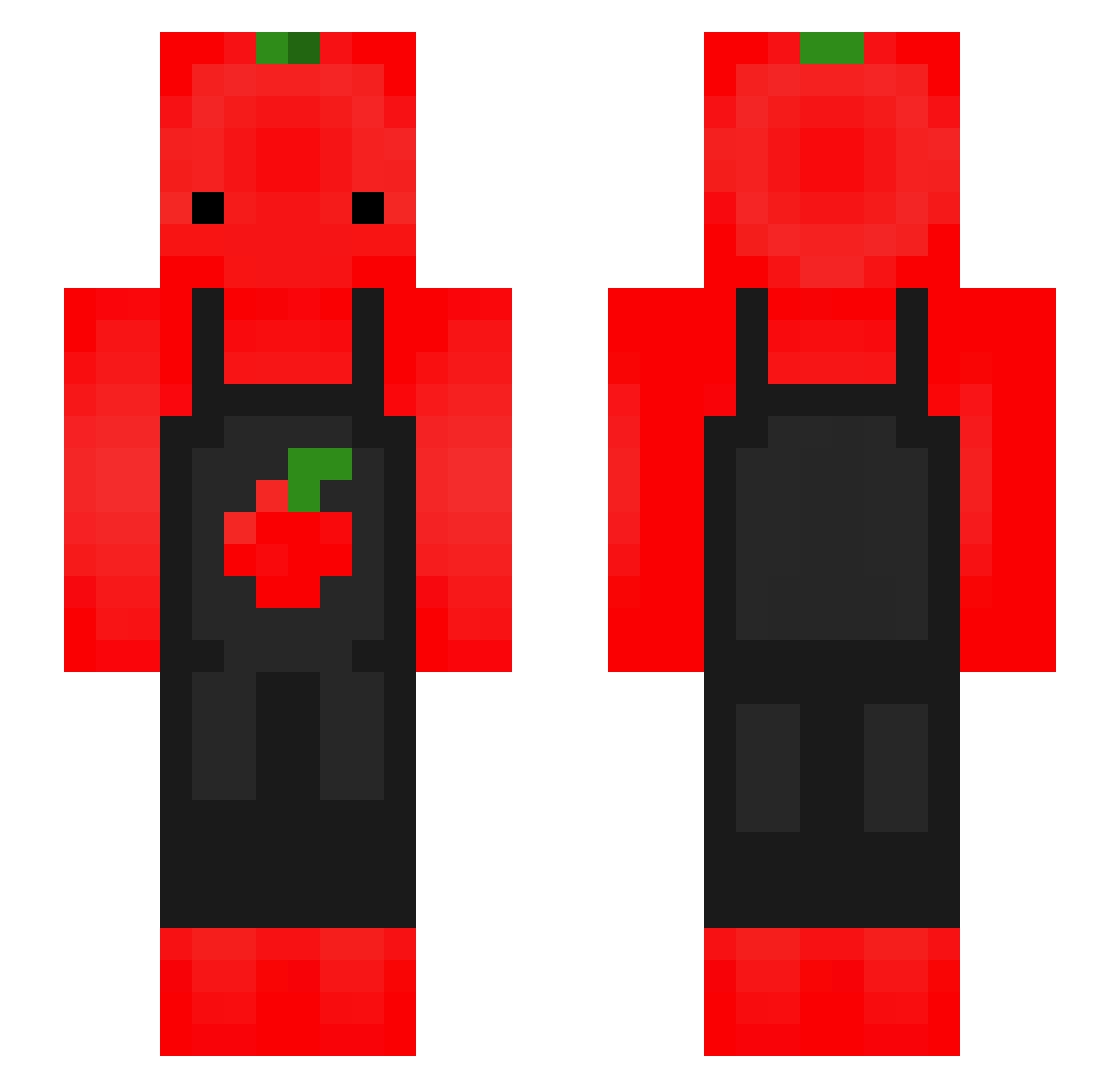 jiinixpix Minecraft skin, front and back view