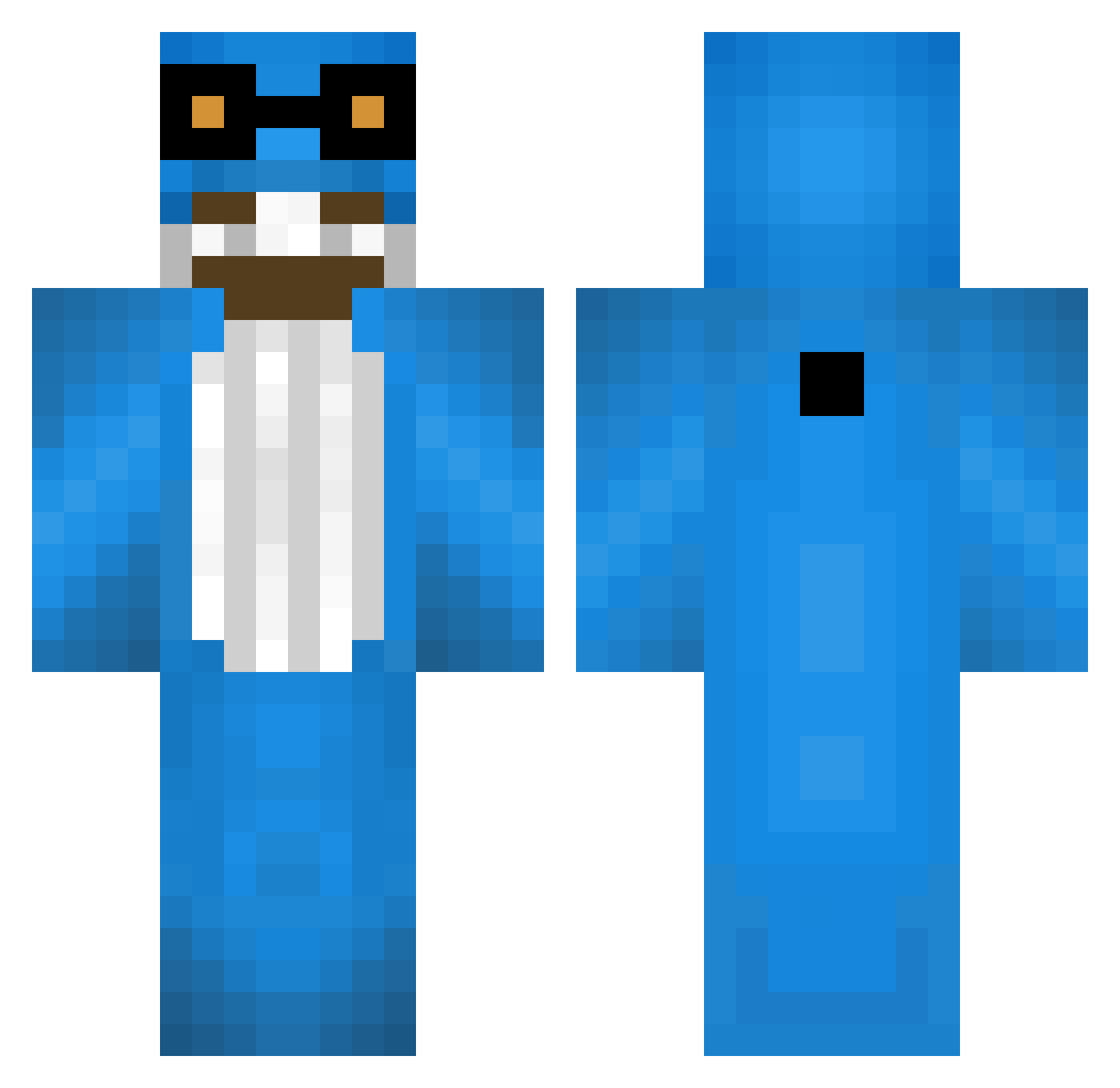 Flynner_ Minecraft skin, front and back view