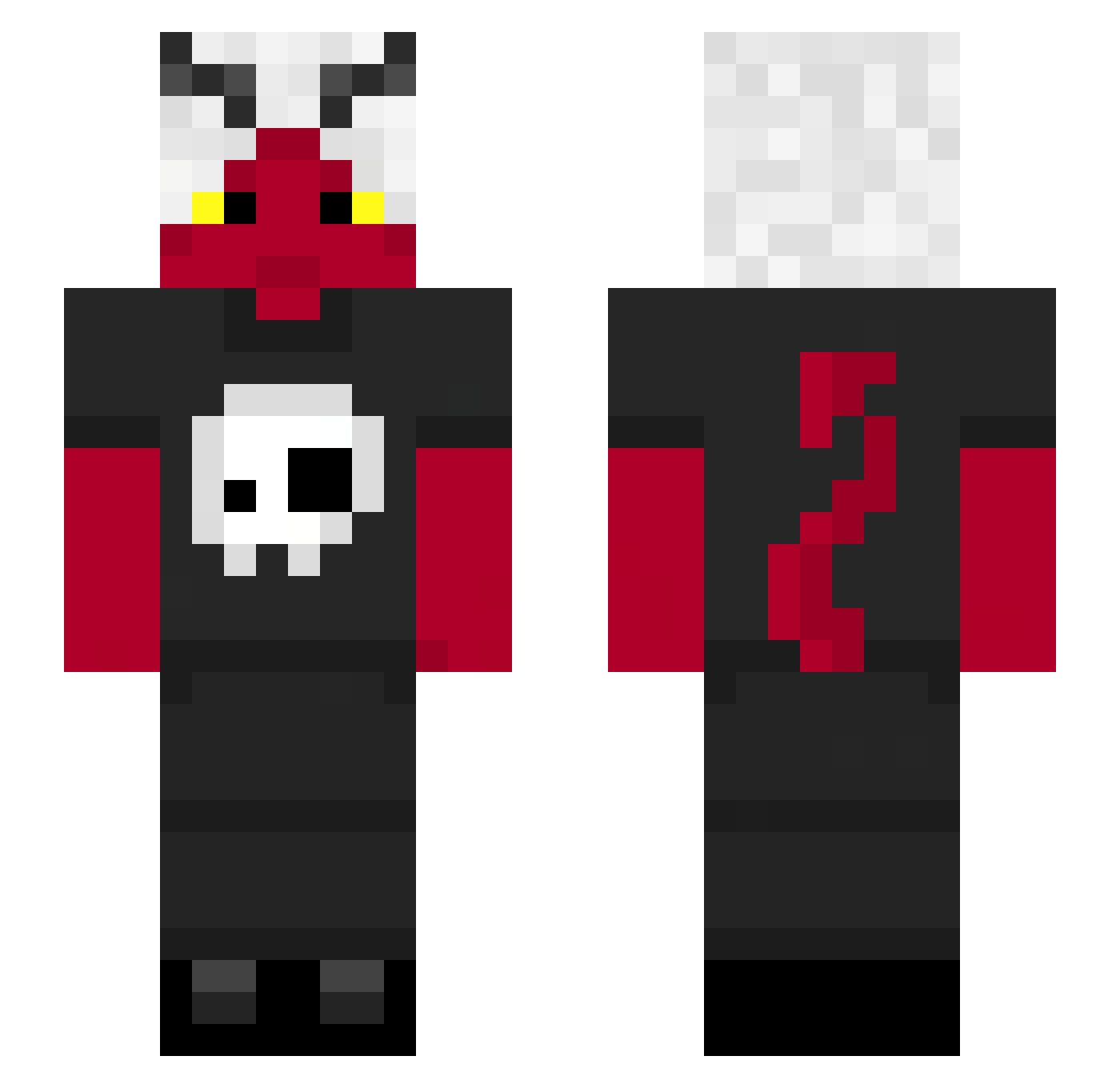 YasuDiBale Minecraft skin, front and back view