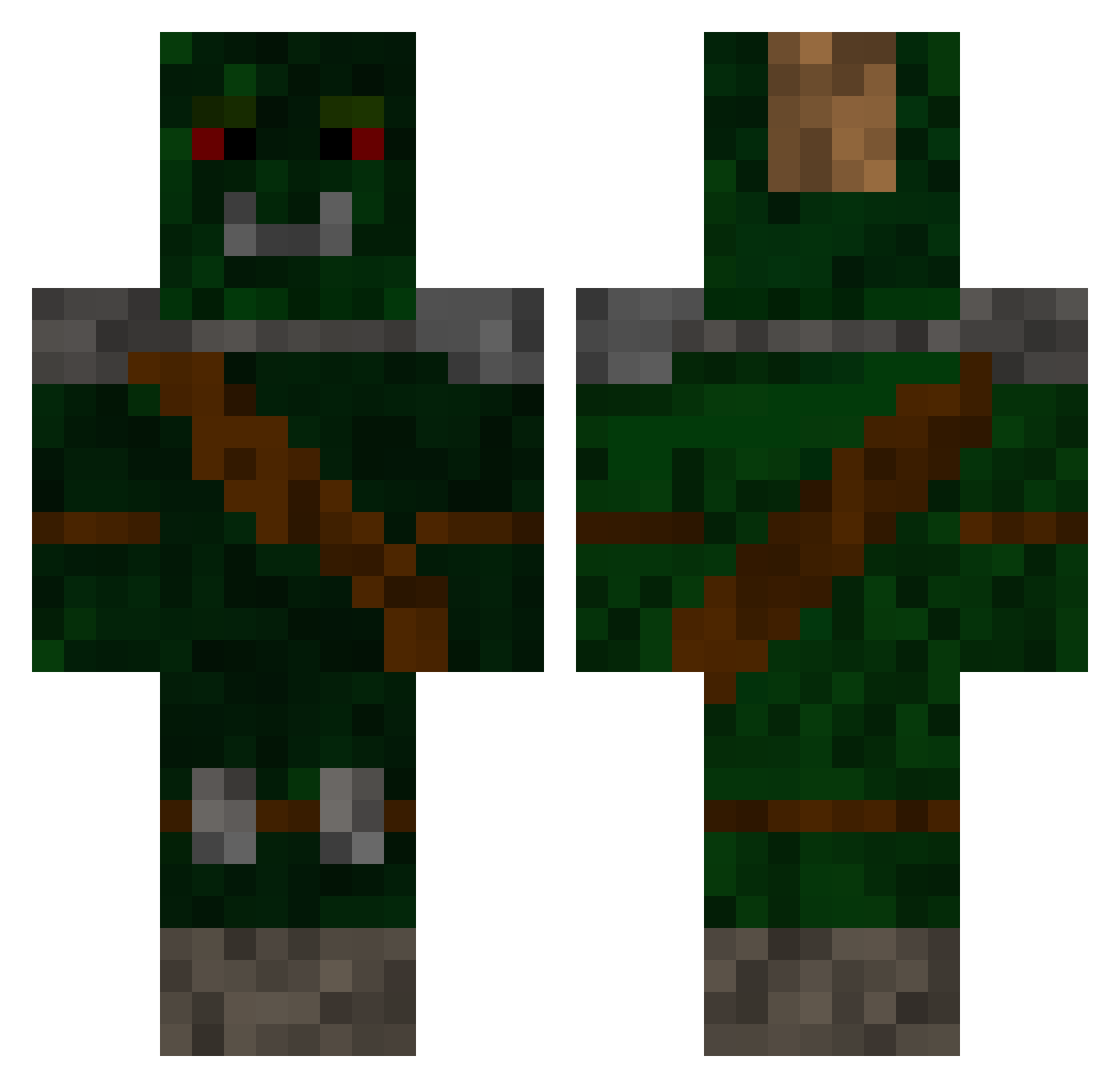 truegerich Minecraft skin, front and back view