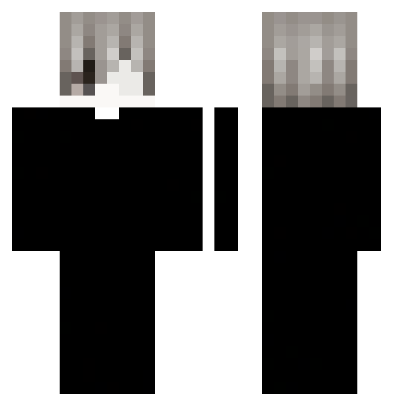 oexp Minecraft skin, front and back view