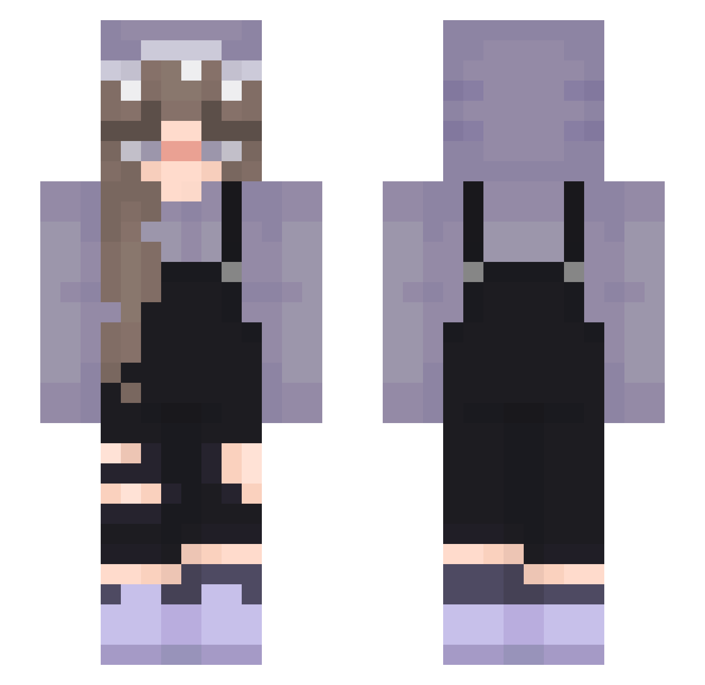 CalXD_ Minecraft skin, front and back view
