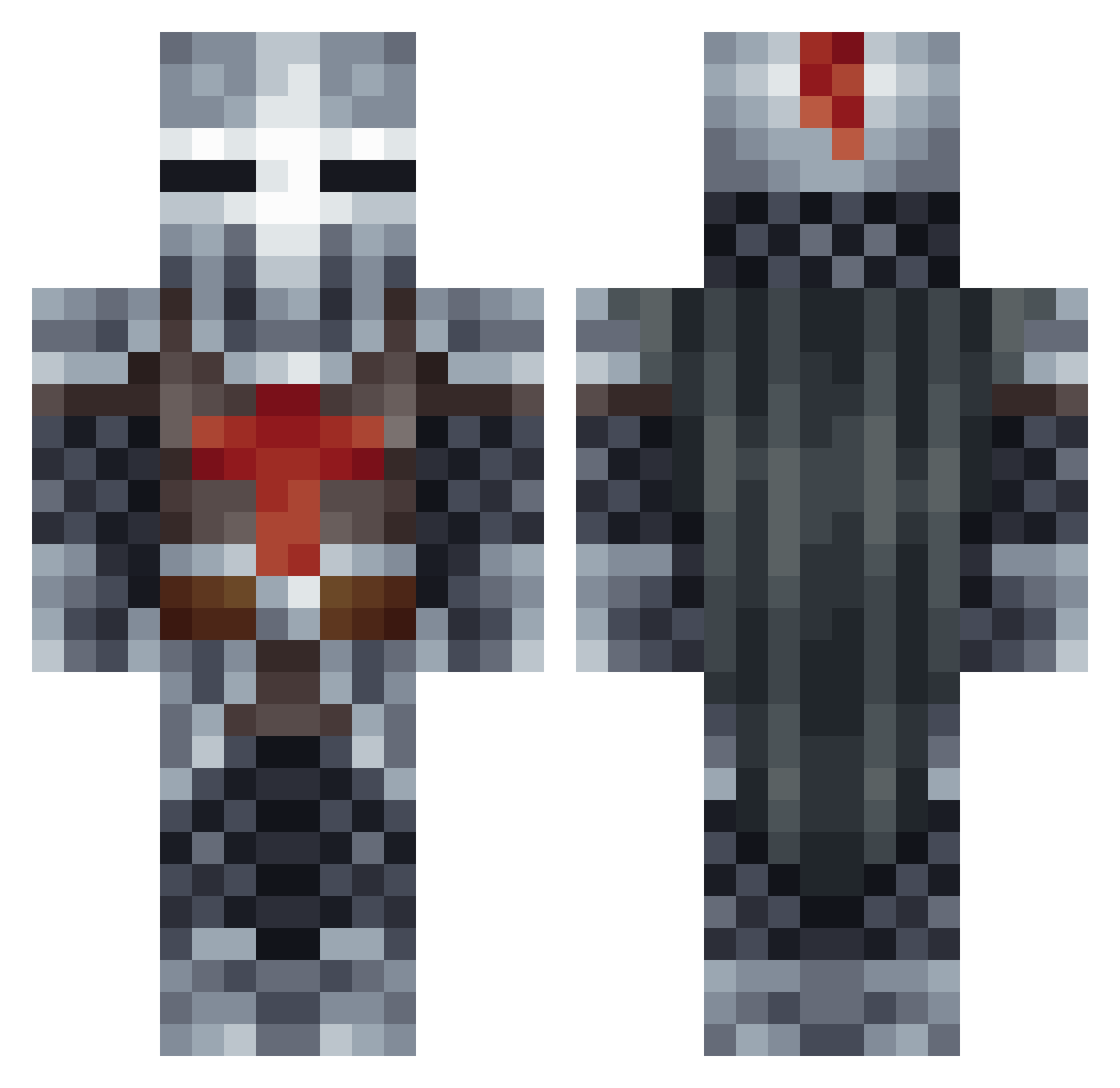 imotter0 Minecraft skin, front and back view