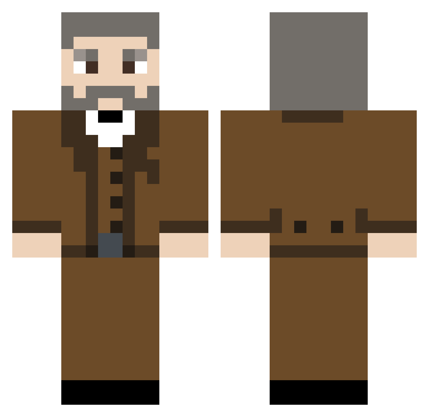 TheMadds Minecraft skin, front and back view