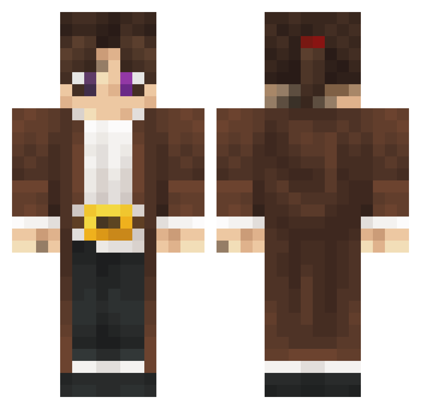 Gabuhoney Minecraft skin, front and back view
