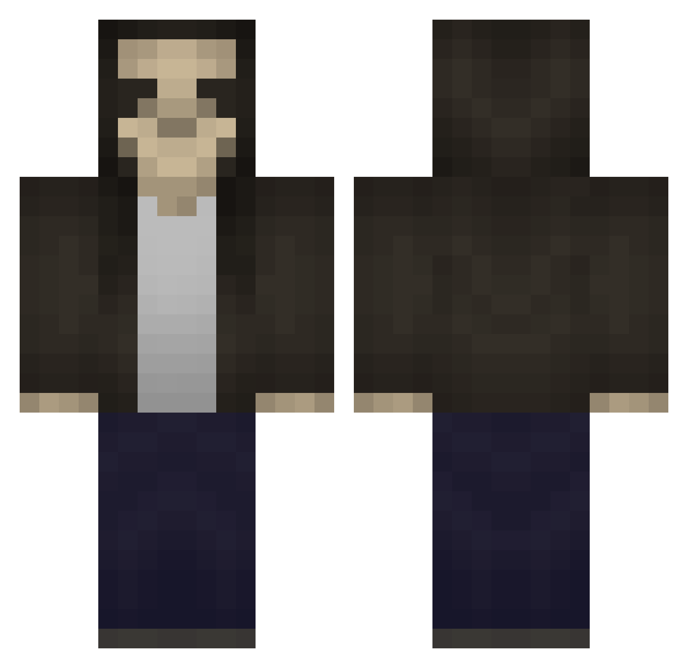 Mister_York Minecraft skin, front and back view