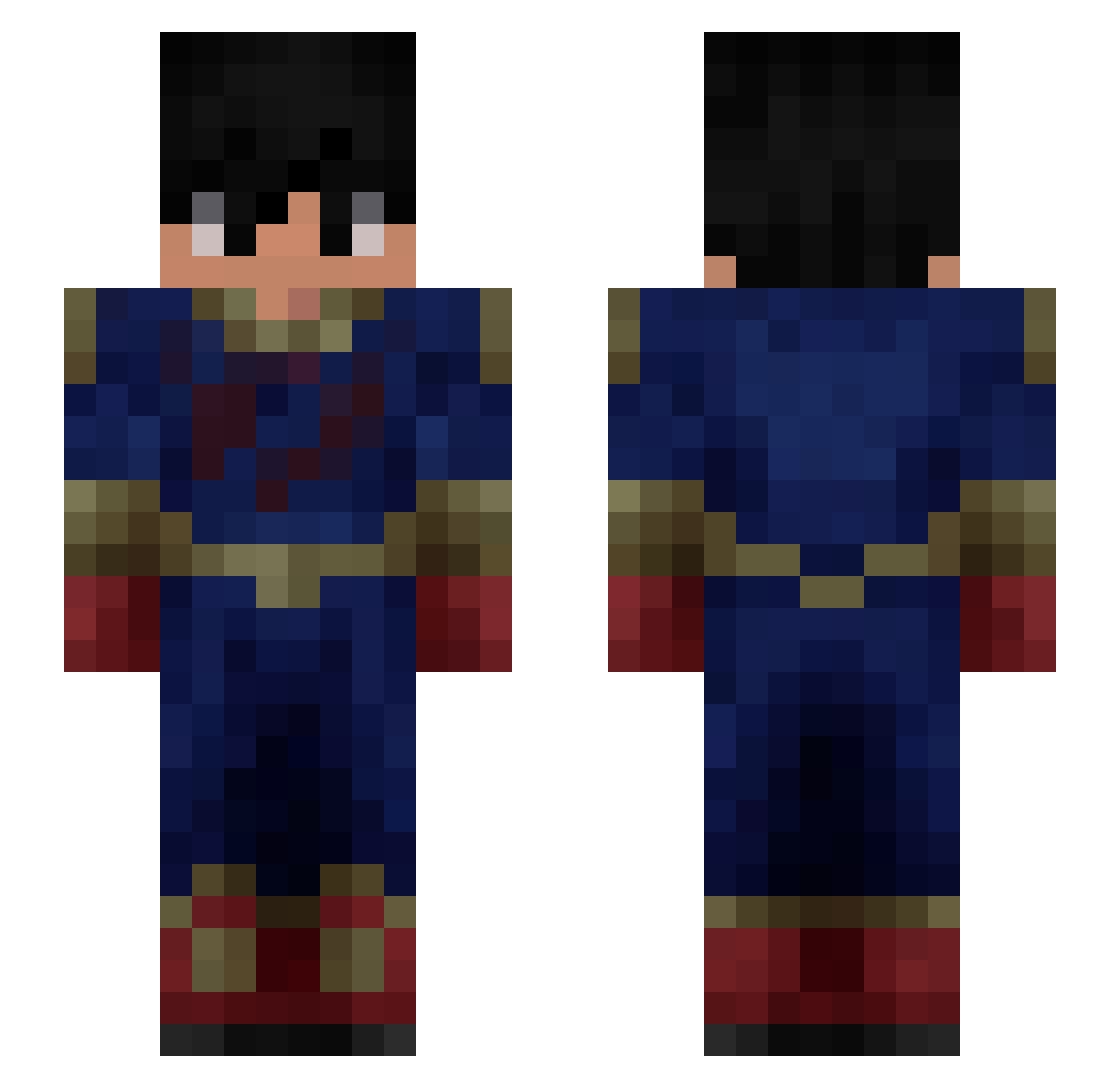 SoyPrimoYT Minecraft skin, front and back view