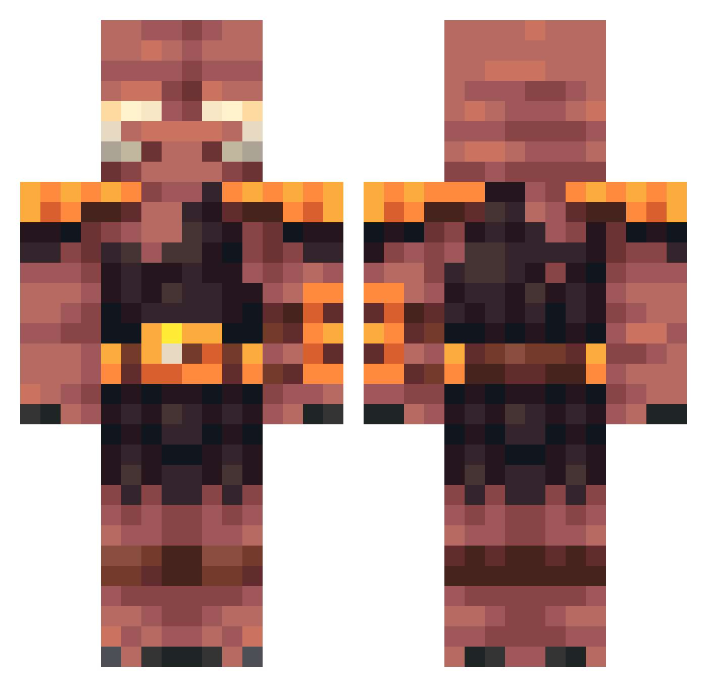 Maggot0147 Minecraft skin, front and back view
