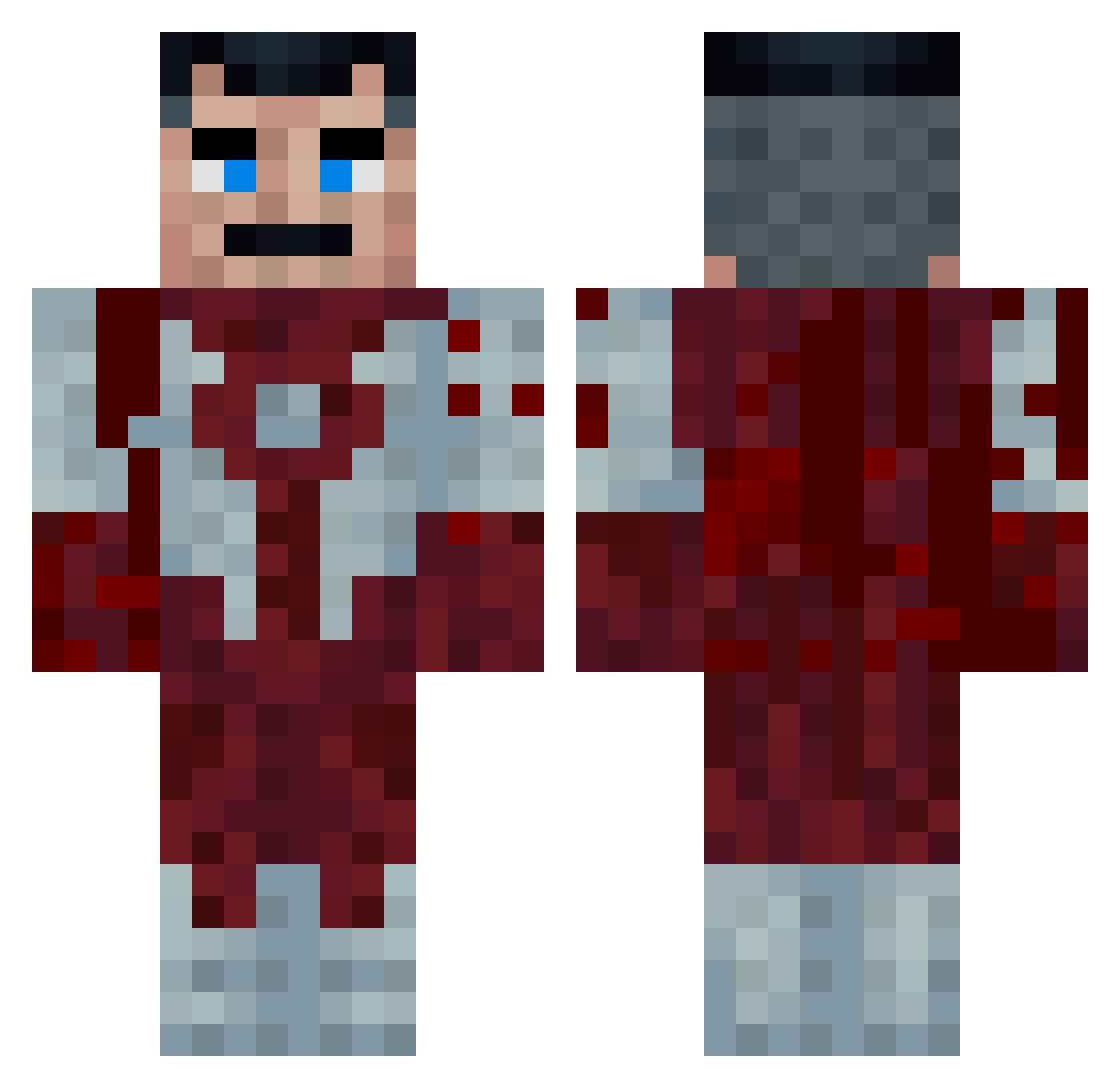 LejiHQ Minecraft skin, front and back view