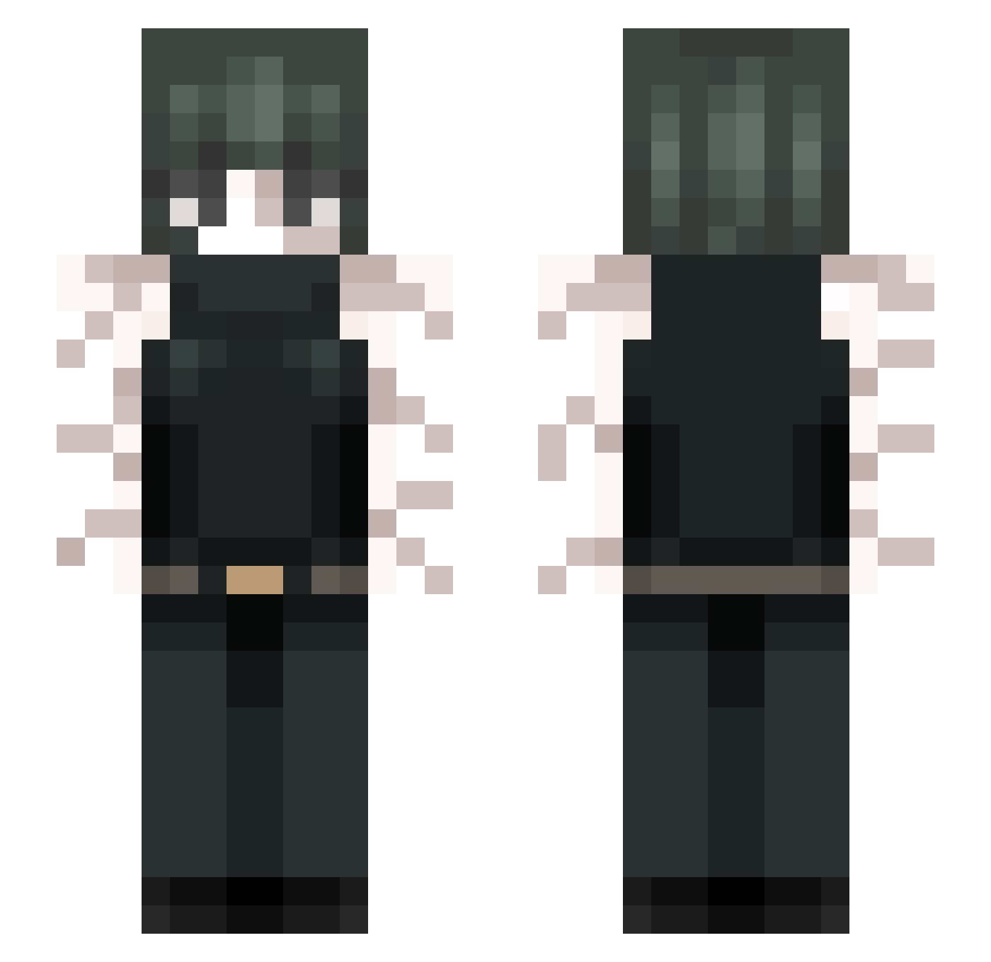 300ping Minecraft skin, front and back view