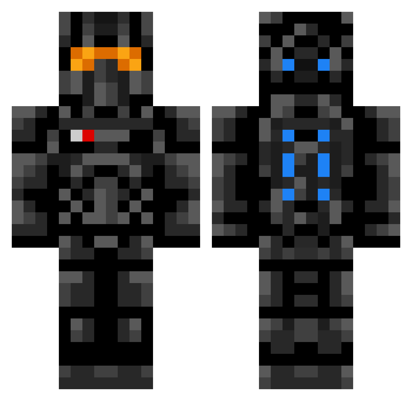 Shai Minecraft skin, front and back view