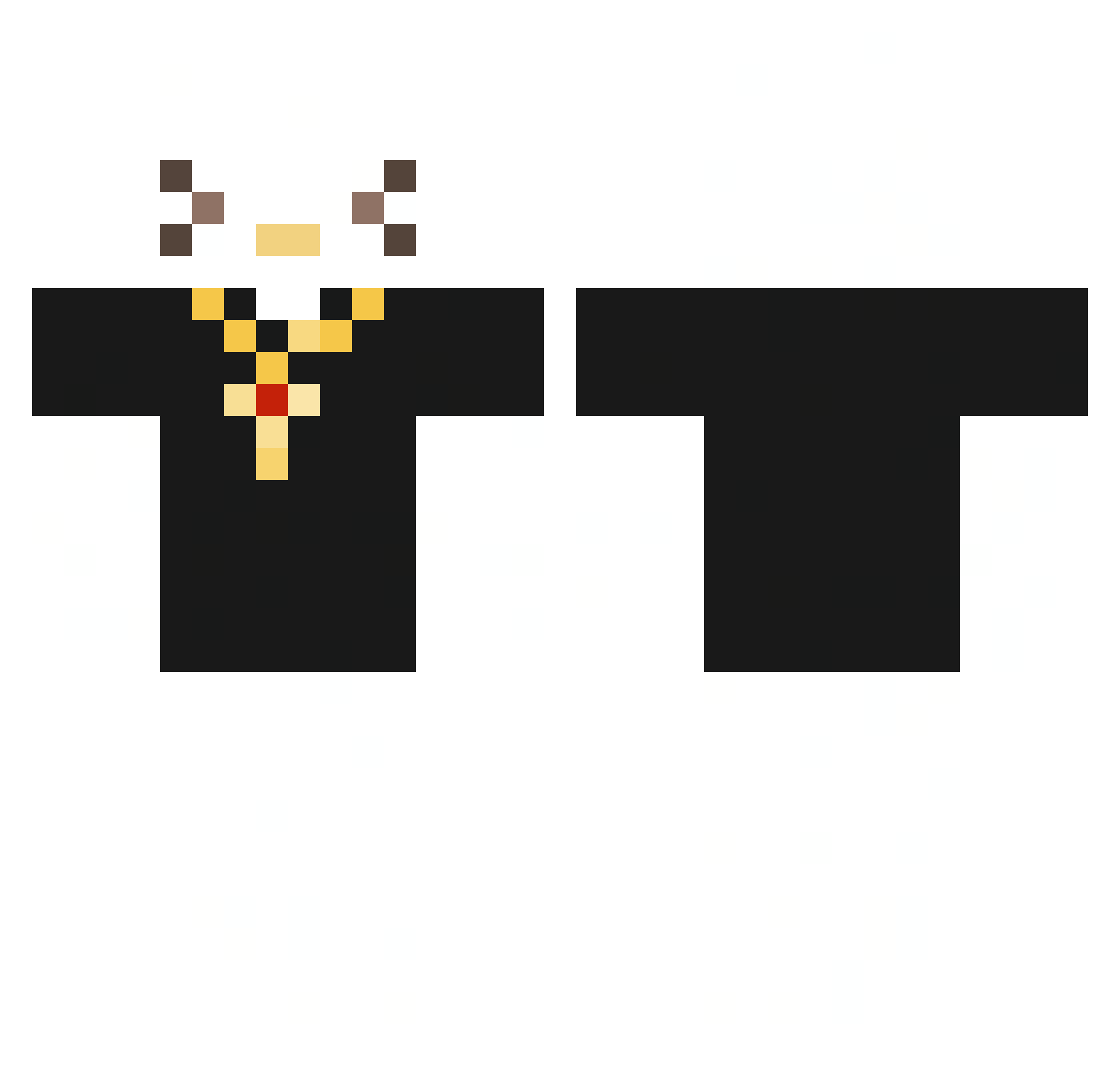 UWU8788 Minecraft skin, front and back view