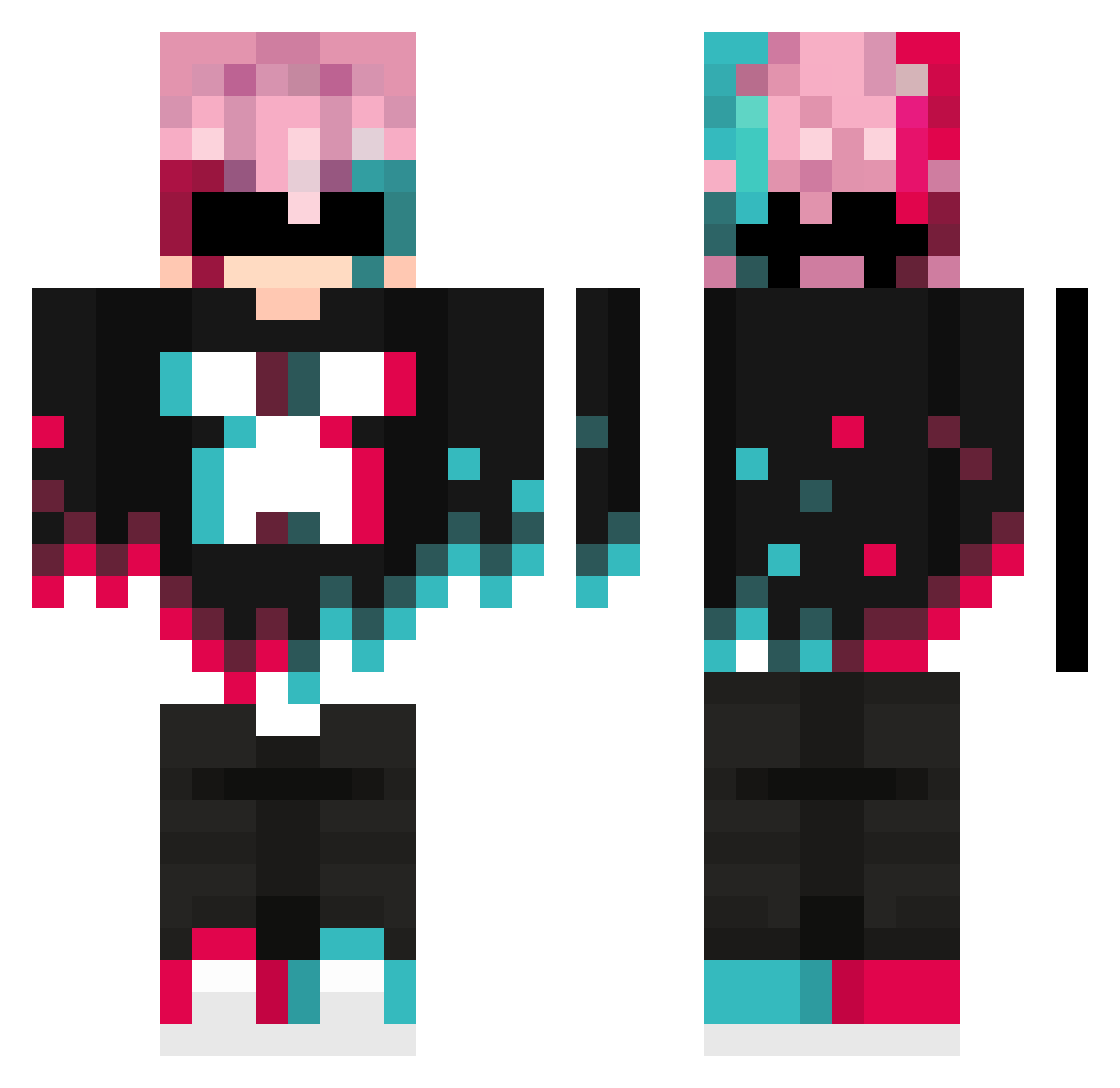 GrayWizard13 Minecraft skin, front and back view