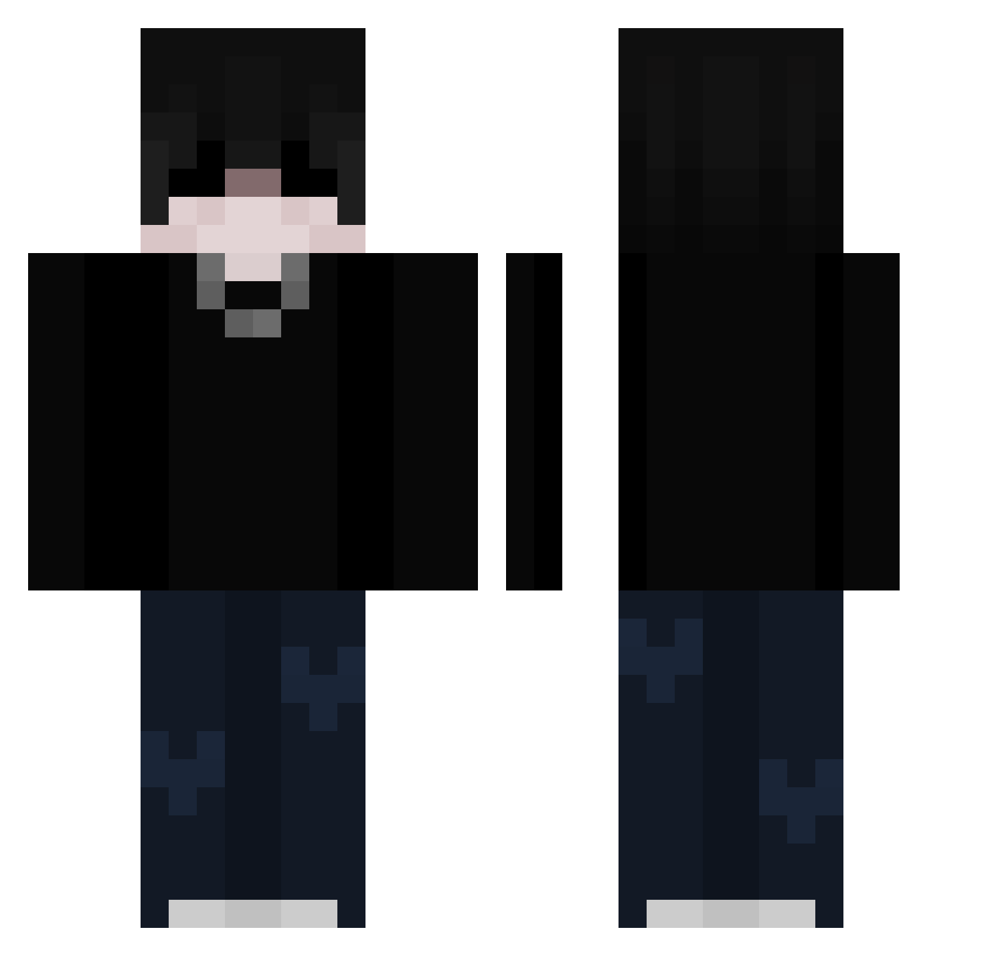 qralowe Minecraft skin, front and back view
