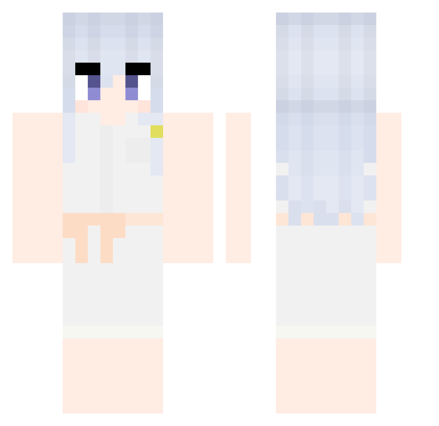 rcell Minecraft skin, front and back view