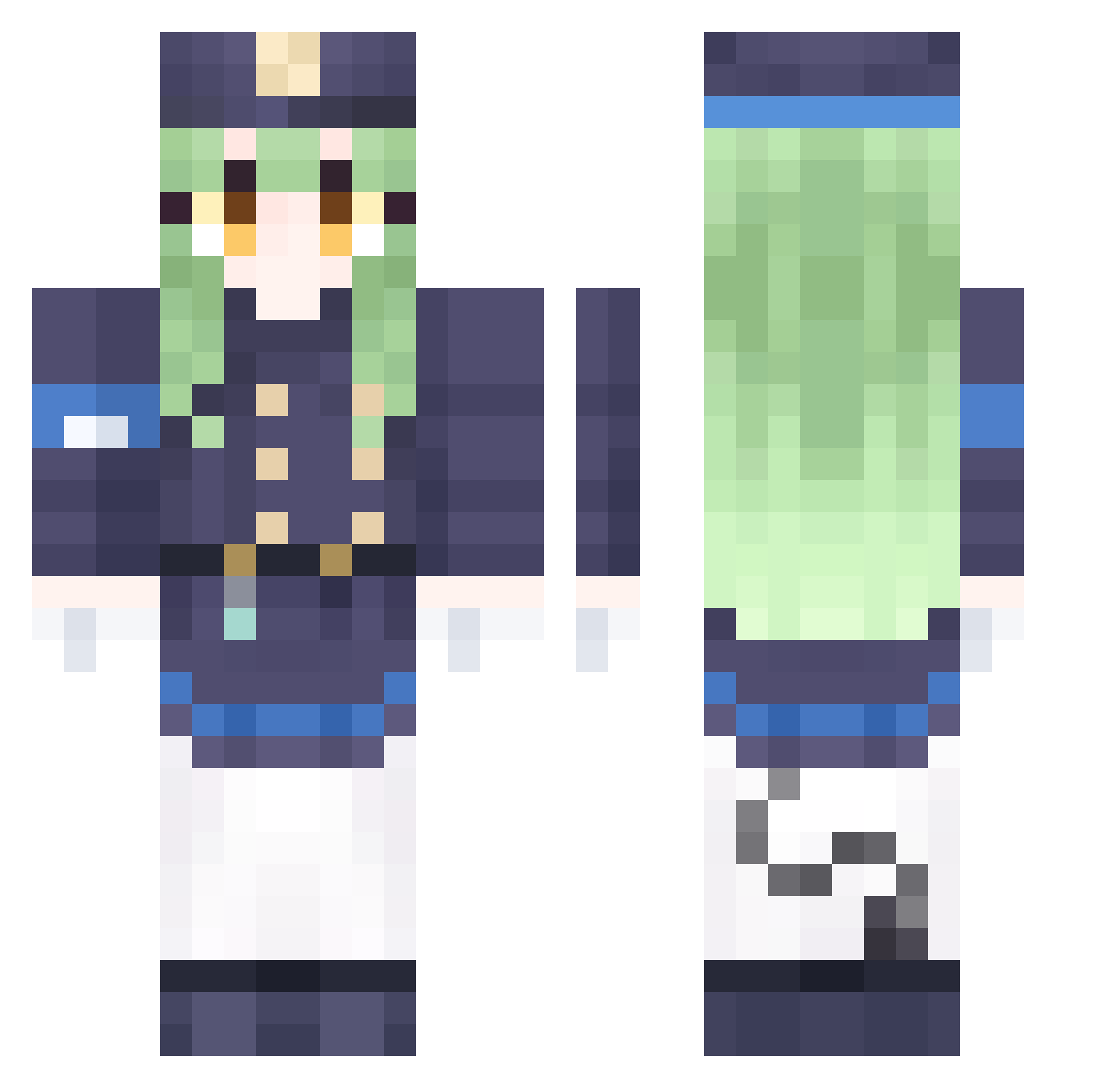 memory3333 Minecraft skin, front and back view