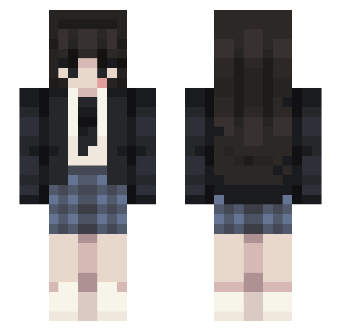 YE_JI99 Minecraft skin, front and back view