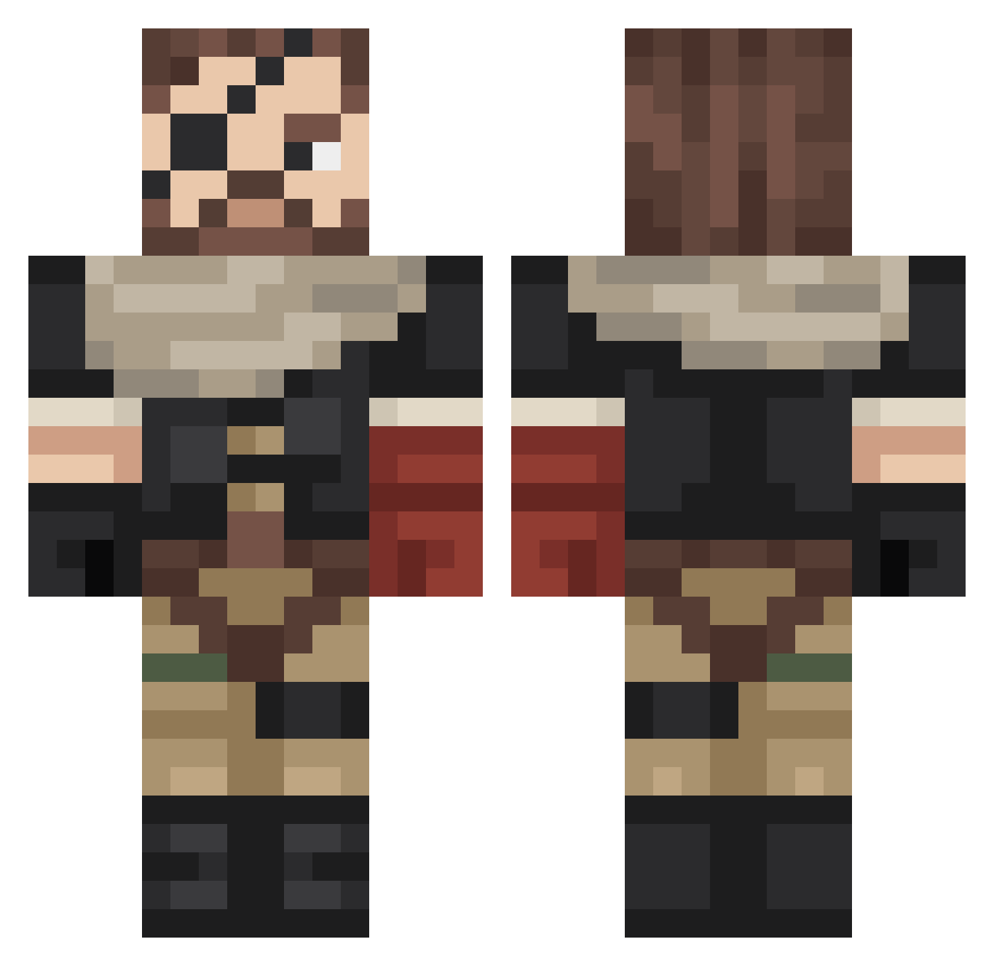 geckrnatr Minecraft skin, front and back view