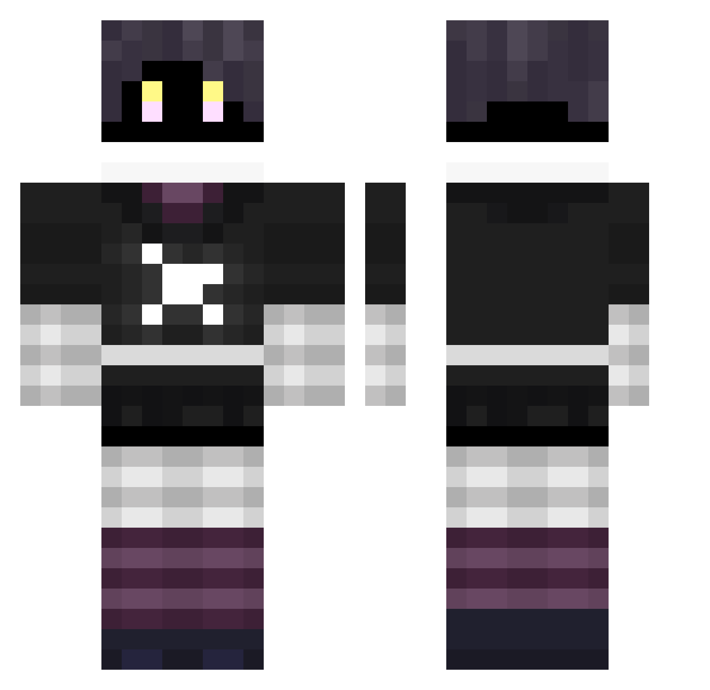 yunginlavih Minecraft skin, front and back view