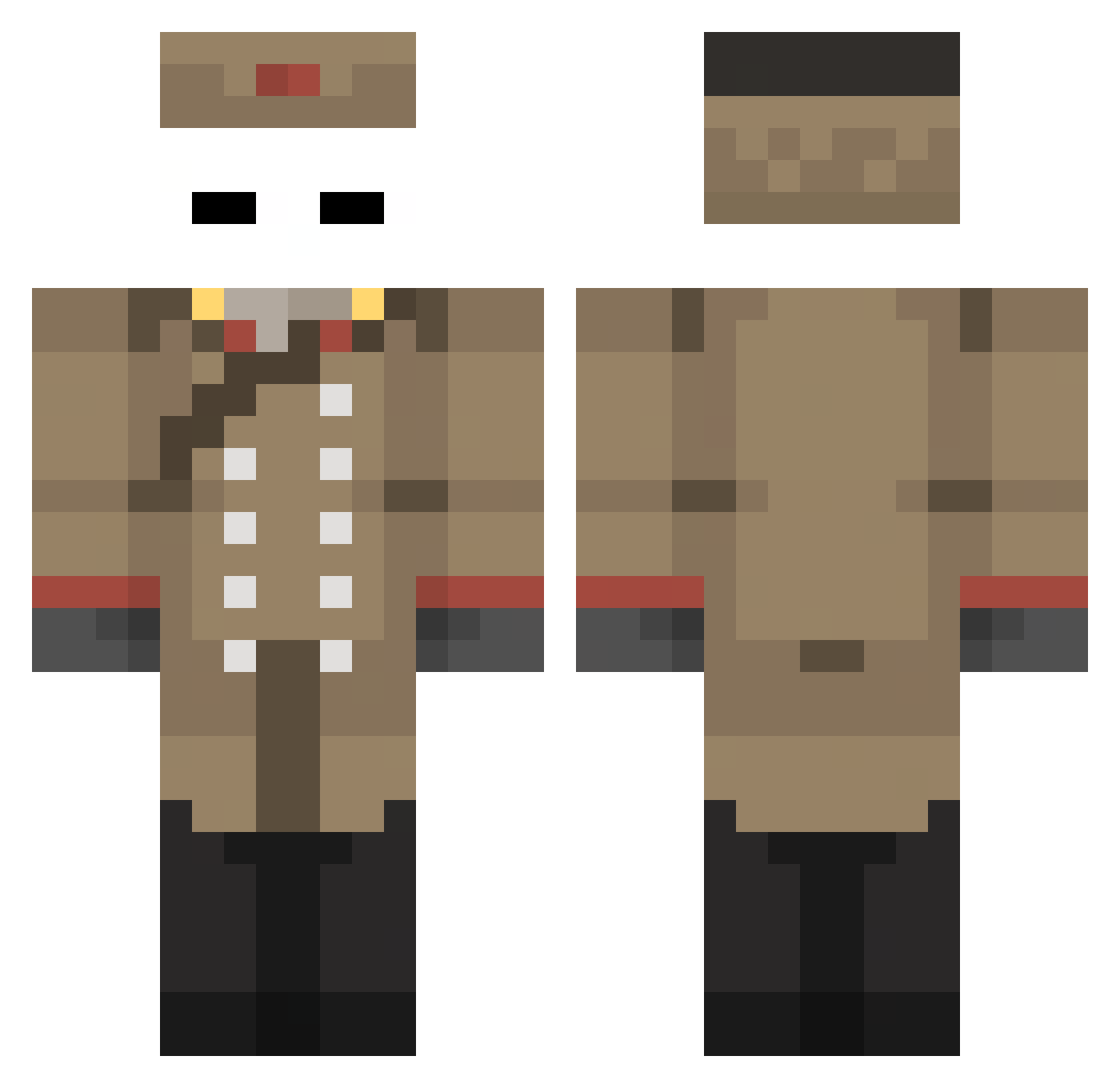 NovaZero14 Minecraft skin, front and back view