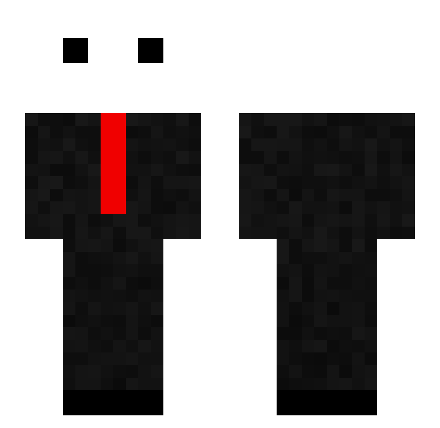 xLemoy Minecraft skin, front and back view