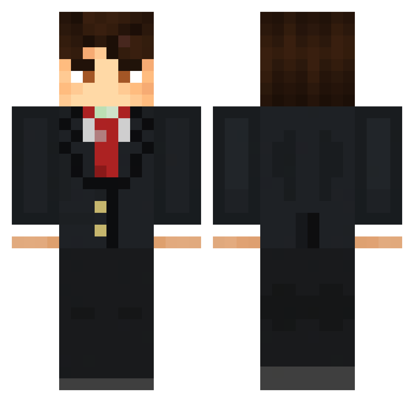 sampayoo Minecraft skin, front and back view
