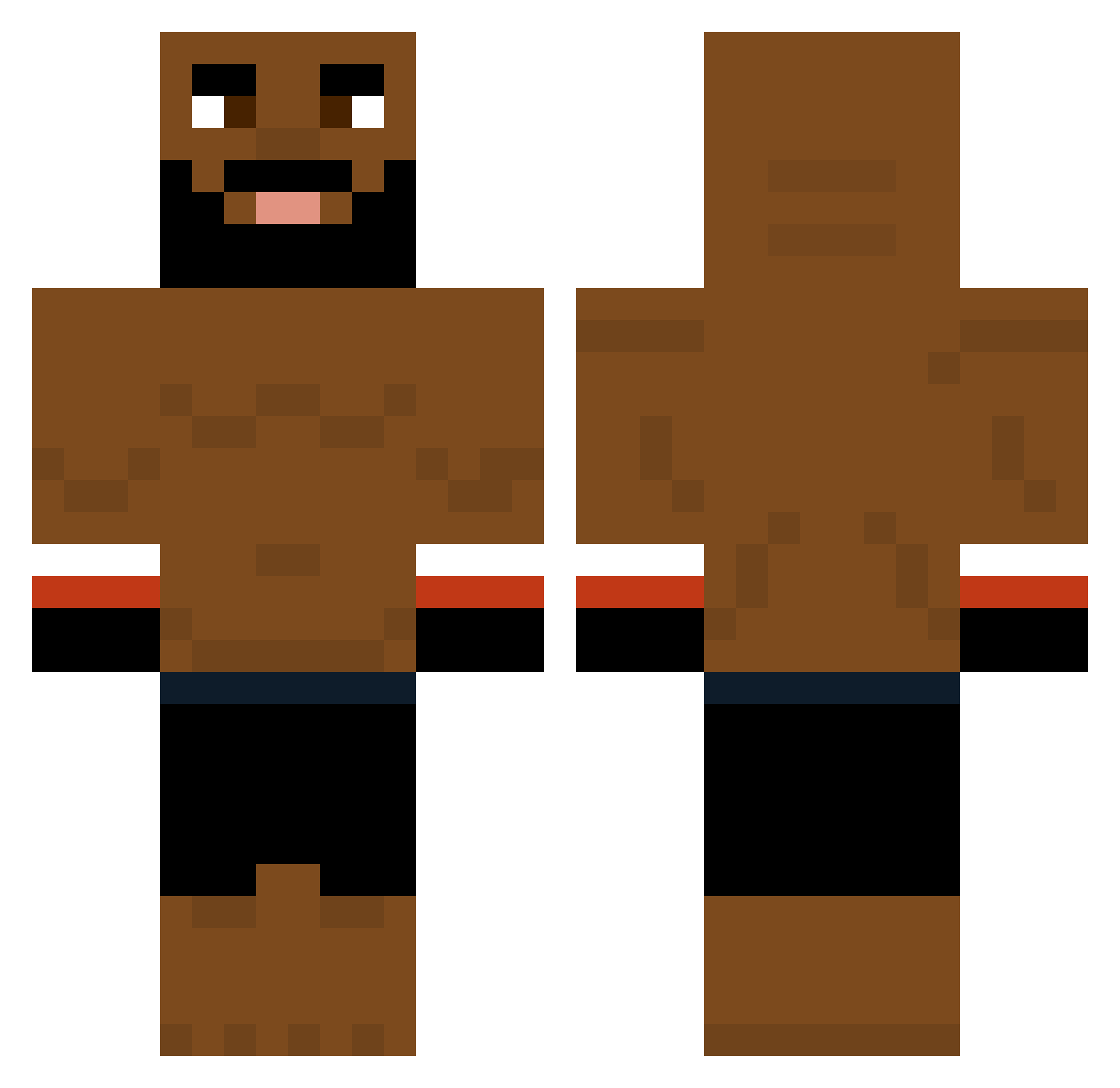 Joa_Mama Minecraft skin, front and back view