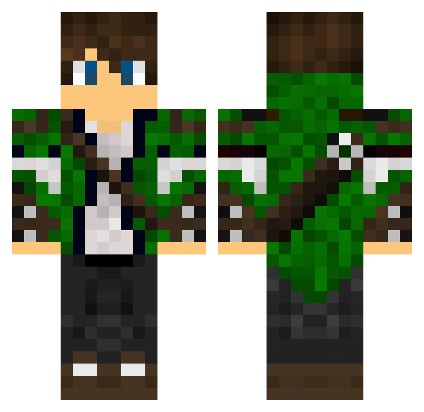 krewek11 Minecraft skin, front and back view