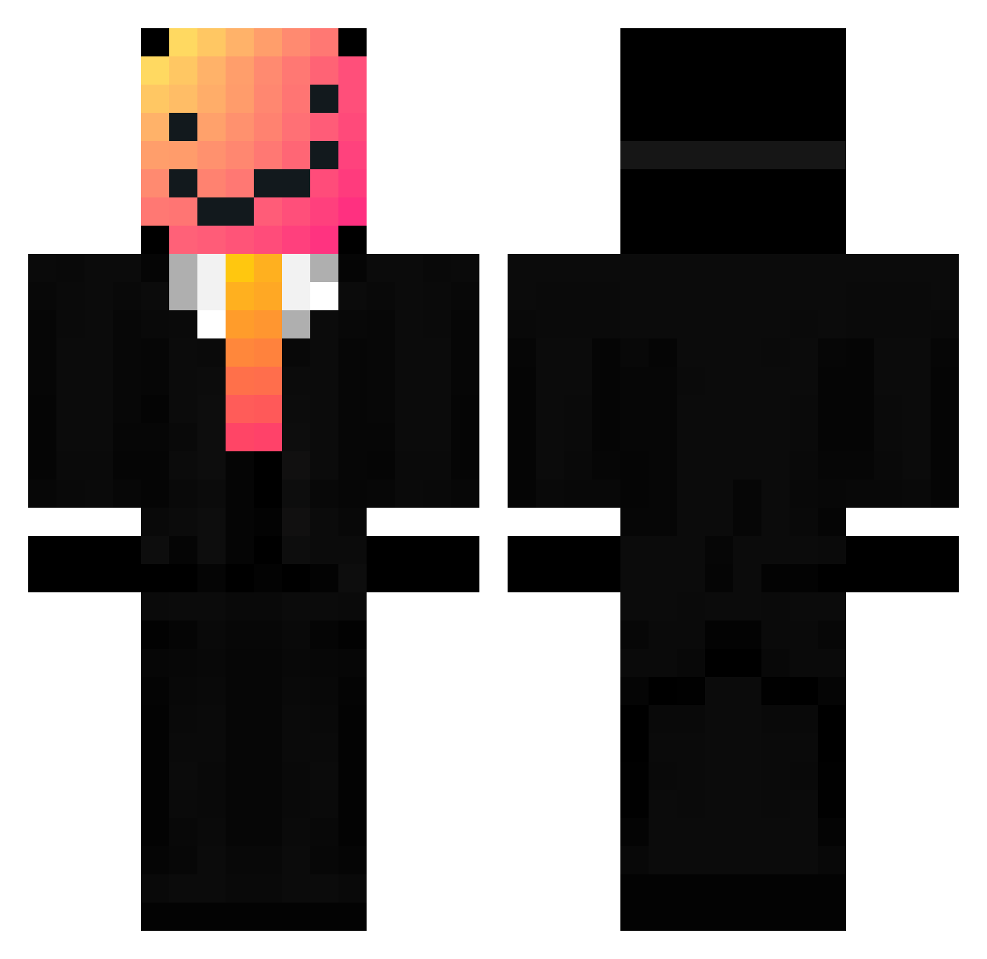 kW1st_ez Minecraft skin, front and back view