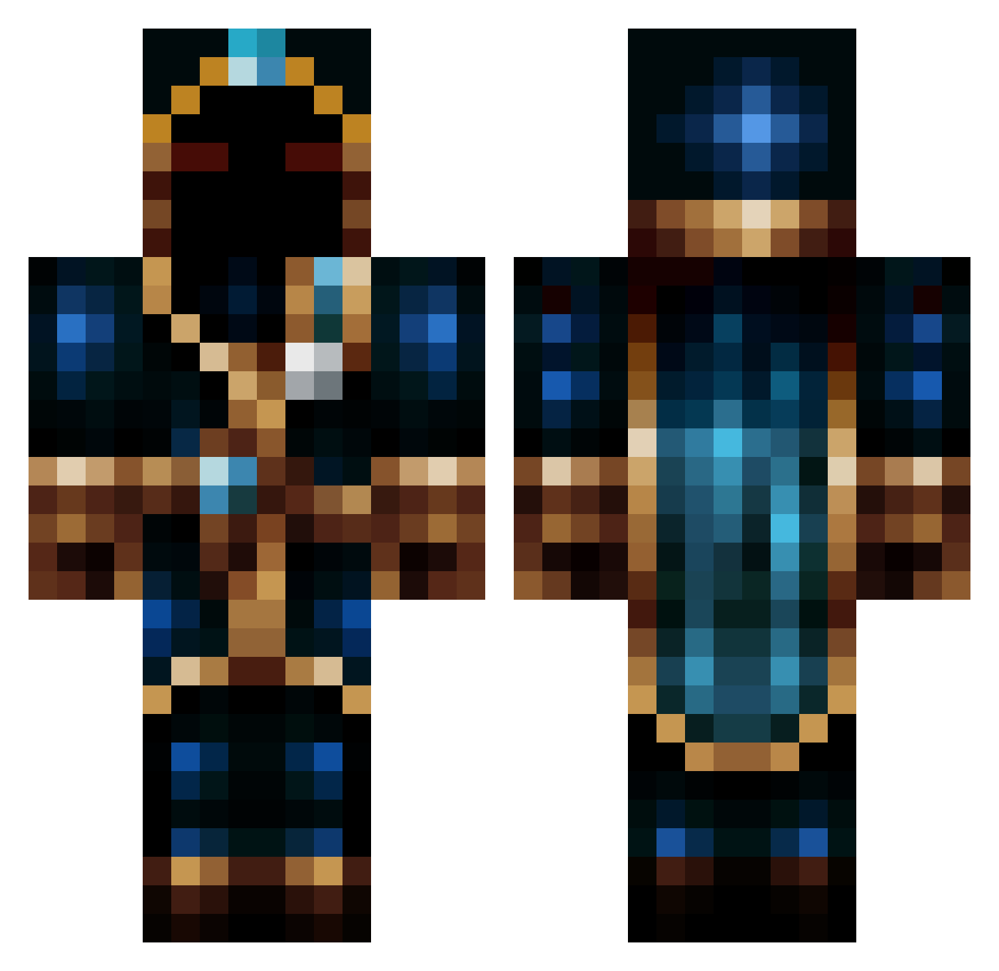 Lothair_Asunawa Minecraft skin, front and back view