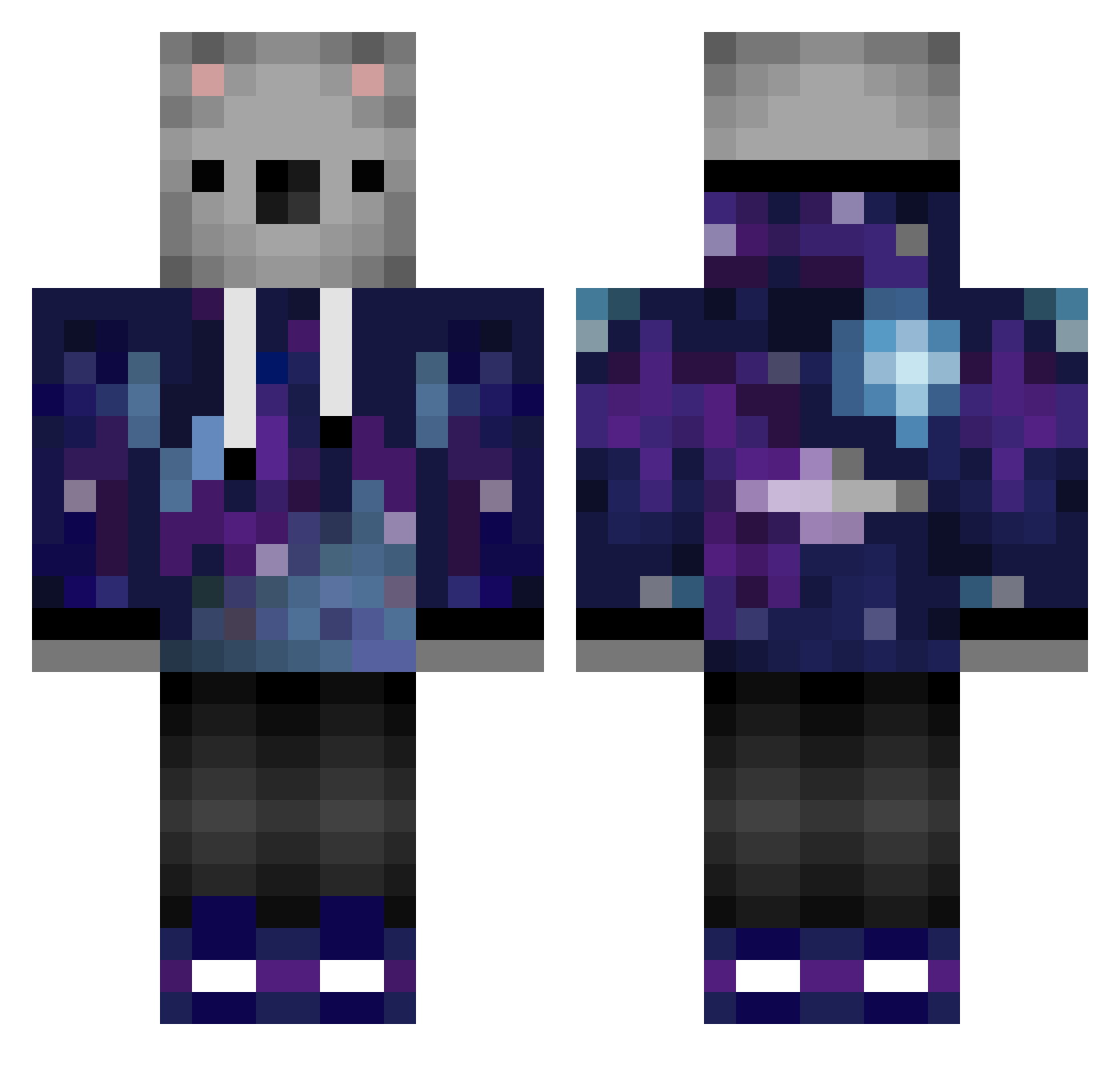 Effervesce Minecraft skin, front and back view