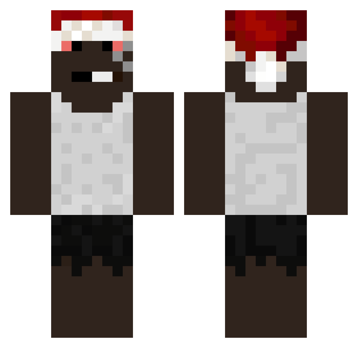 Swagmod Minecraft skin, front and back view
