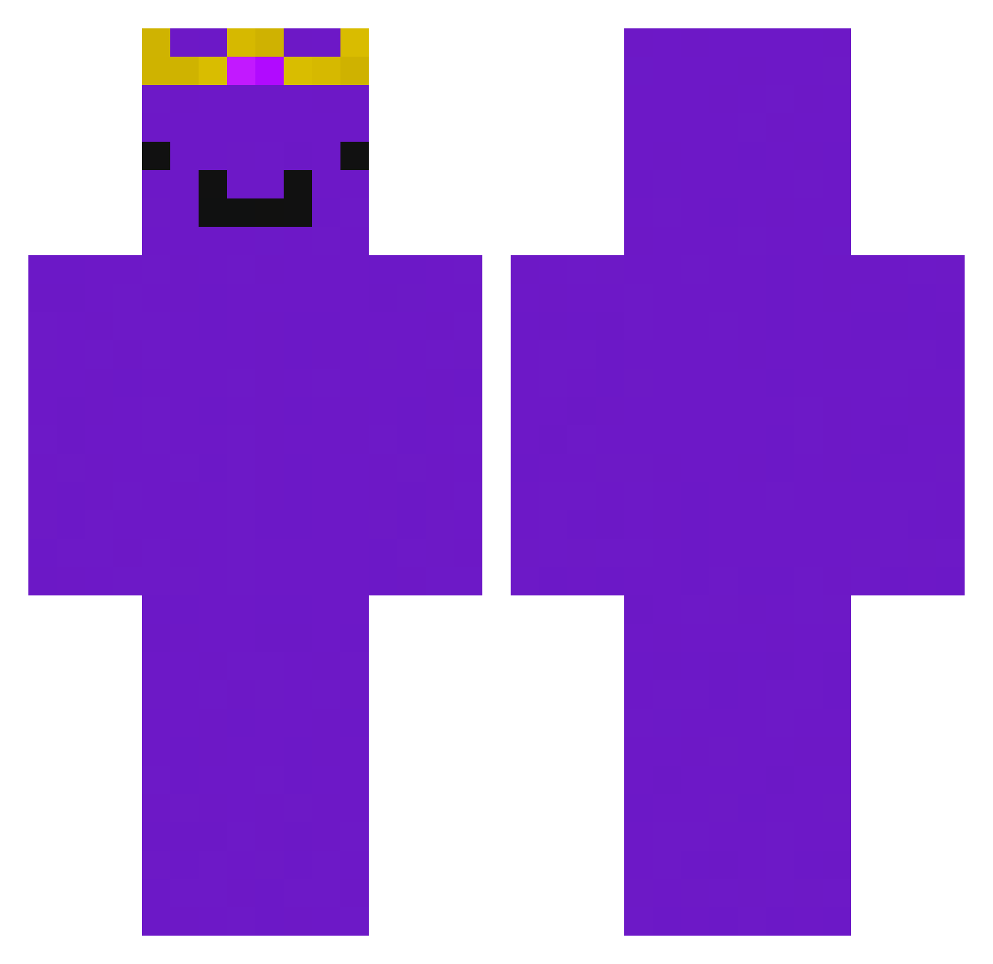 74Nnxsenj Minecraft skin, front and back view