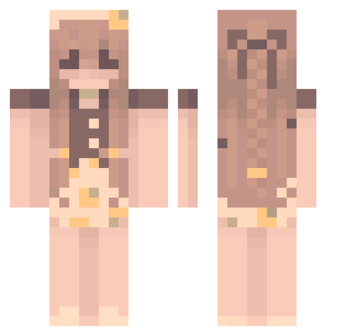 dipno_tetrapod Minecraft skin, front and back view