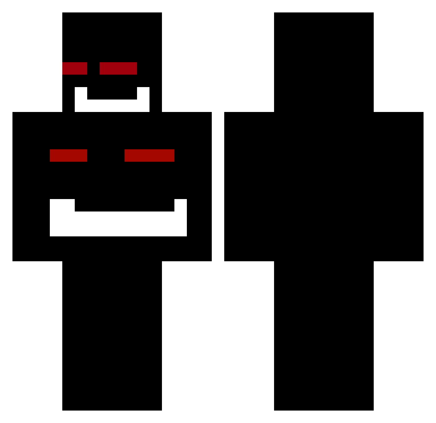 BeanDaBen Minecraft skin, front and back view