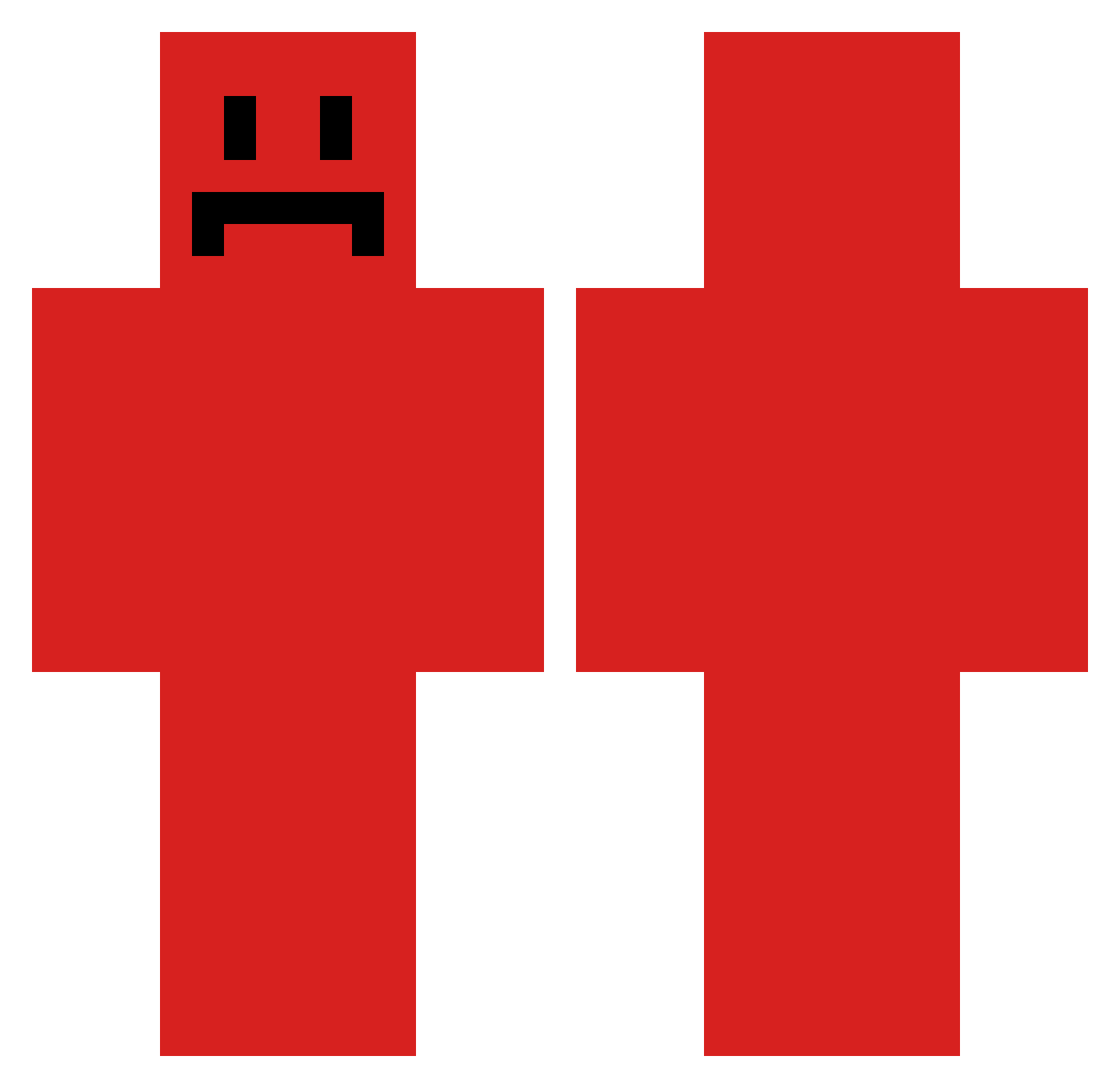 MRclean690 Minecraft skin, front and back view