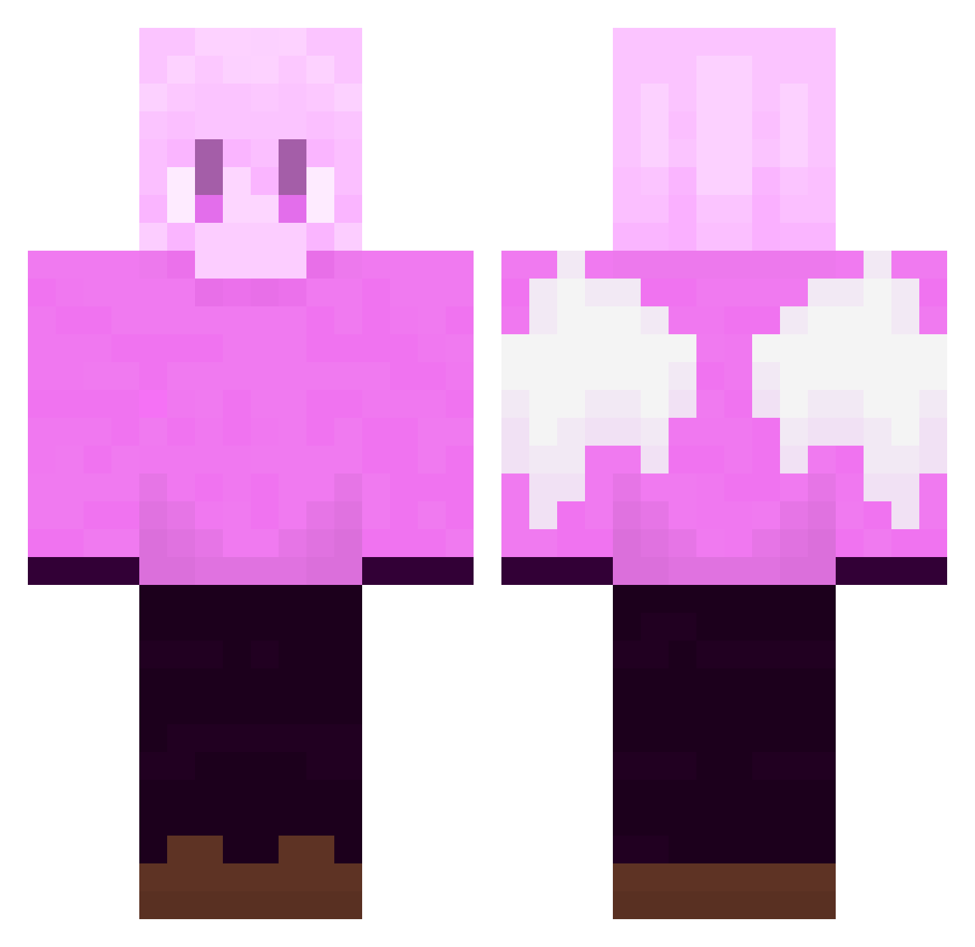 Anonymous_K_ Minecraft skin, front and back view