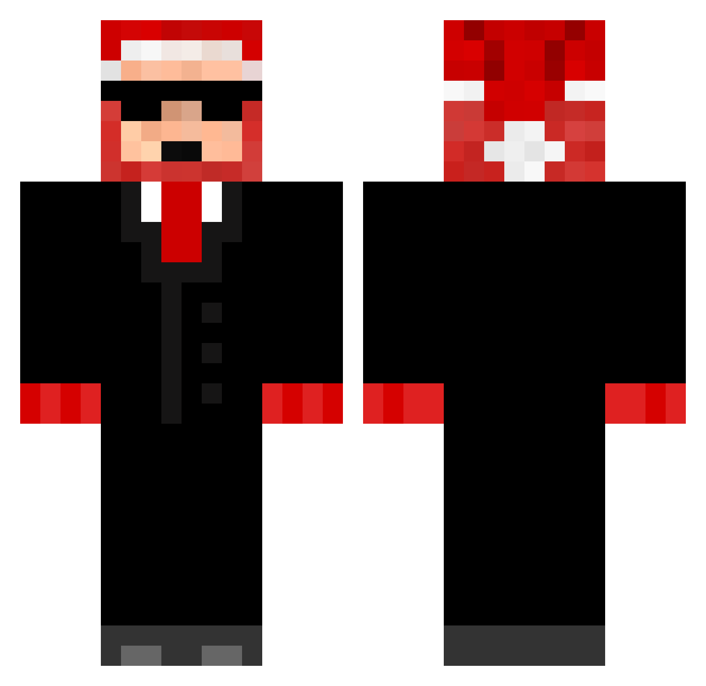 smj3 Minecraft skin, front and back view