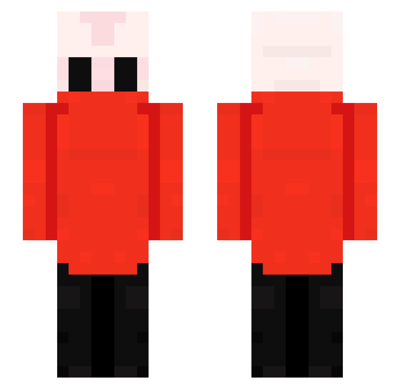 teko00o Minecraft skin, front and back view